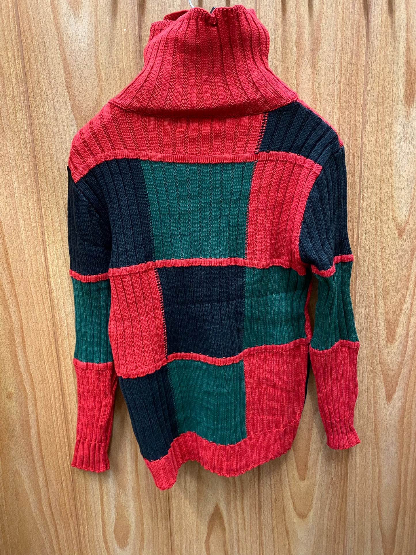 Stacy Adams SW121 Red/Green Geometric Print Sweater