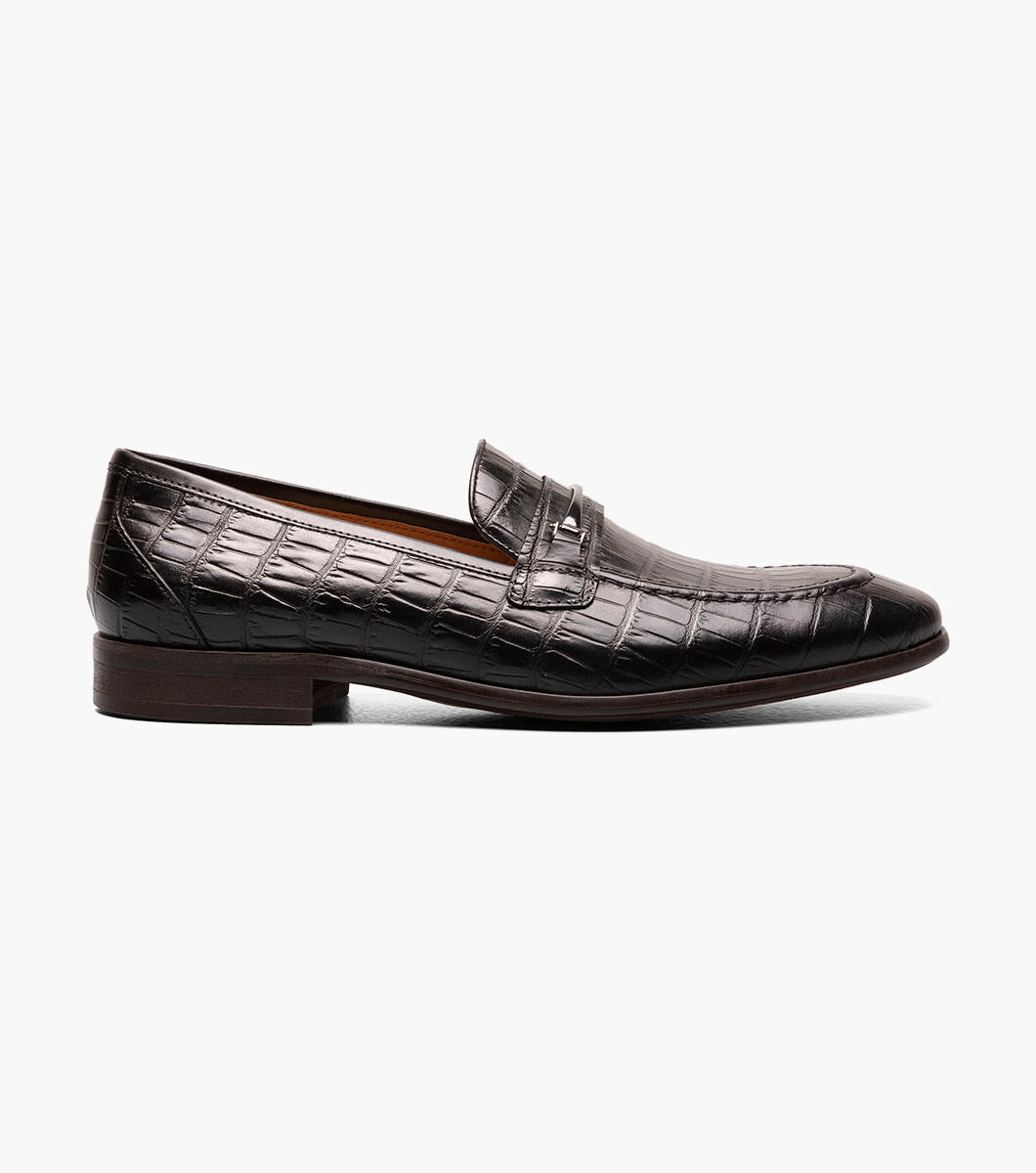 Stacy Adams FERDINAND Black Moc Toe Bit Slip On