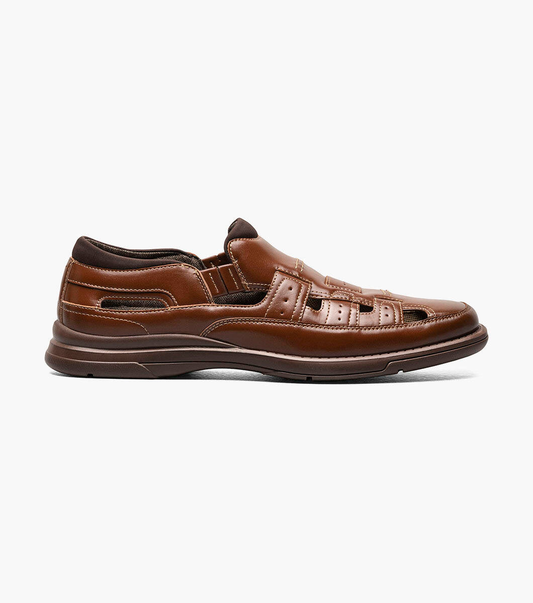 Stacy Adams SEBRING Cognac Closed Toe Fisherman Sandal