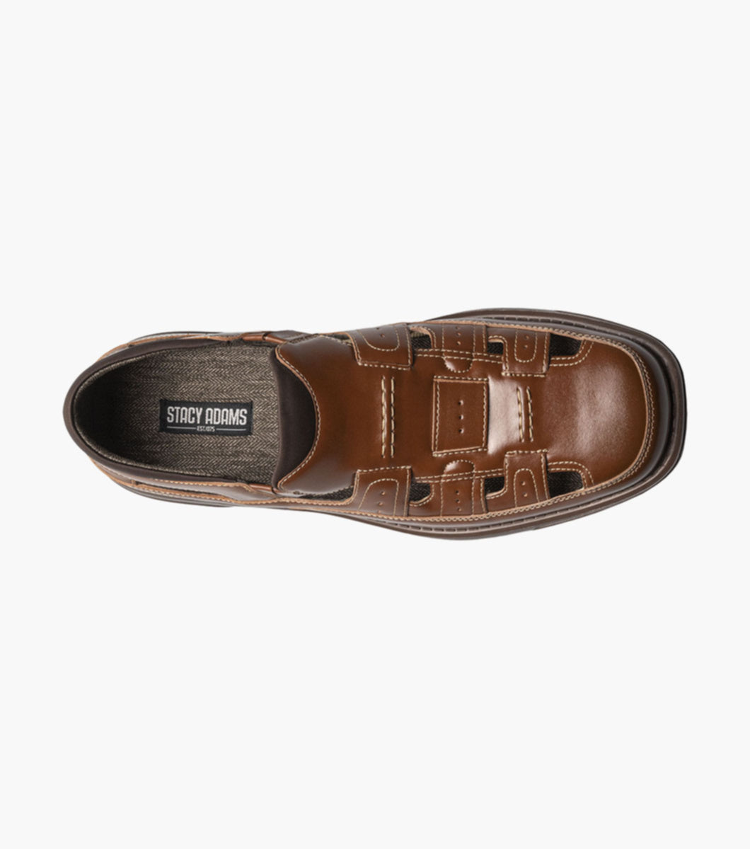 Stacy Adams SEBRING Cognac Closed Toe Fisherman Sandal