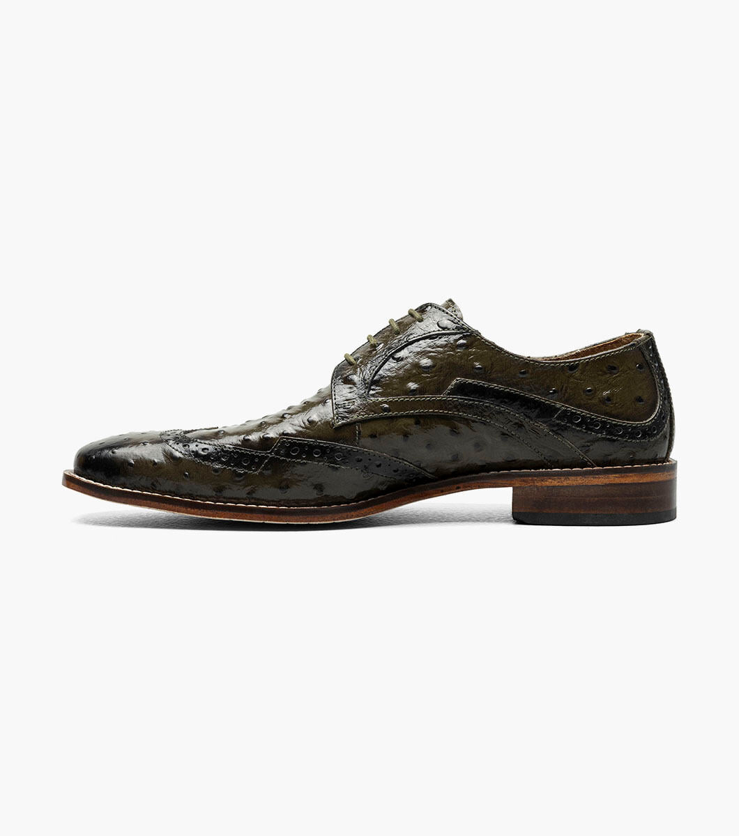 Stacy Adams GENNARO Olive Wingtip Oxford WIDE WIDTH