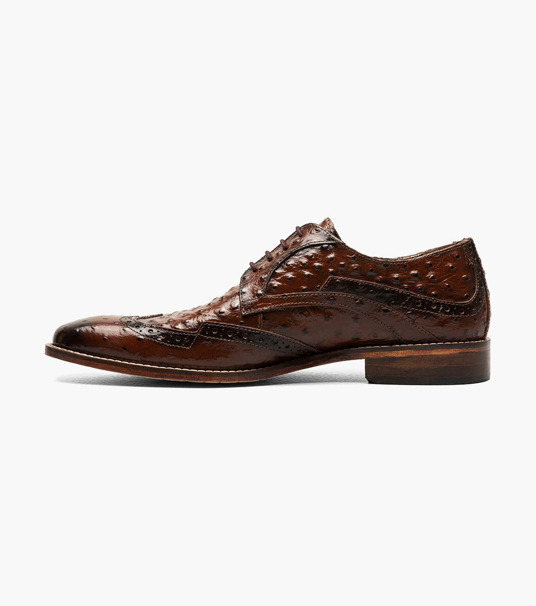 Stacy Adams GENNARO Cognac Wingtip Oxford