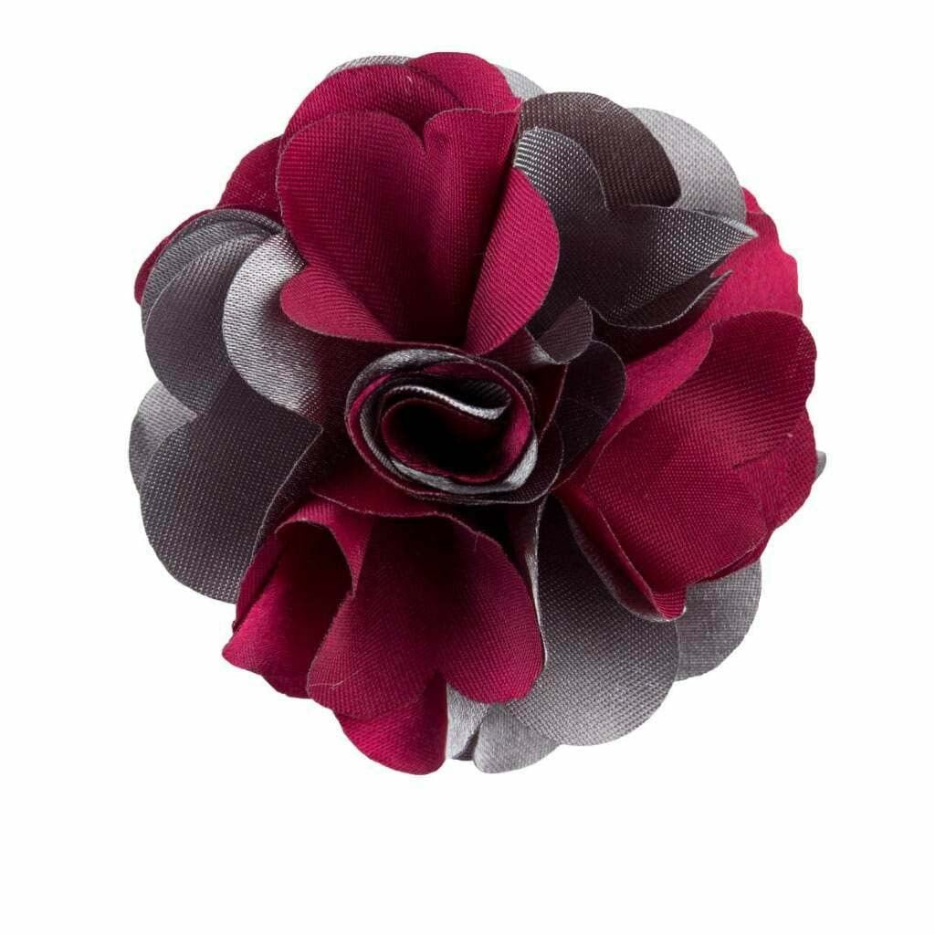 Vittorio Vico Mens Formal Two-Tone Flower Lapel Pin: Flower Pin Suit Accessories Pins for Suit or Tuxedo