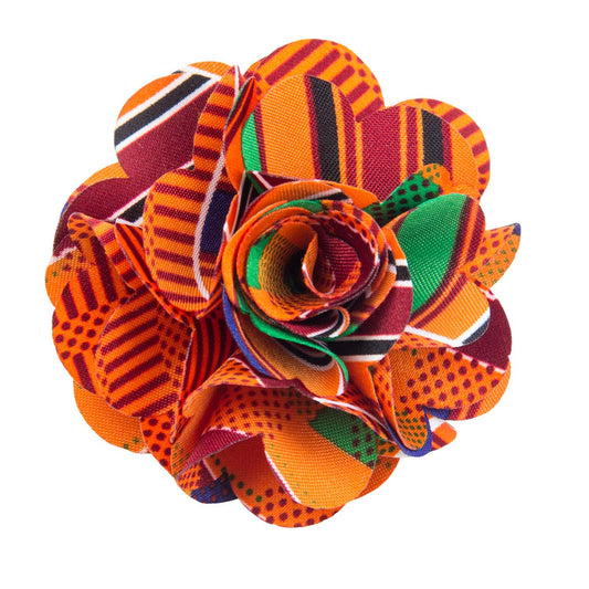 Vittorio Vico Men's Formal Kente Flower Lapel Pin