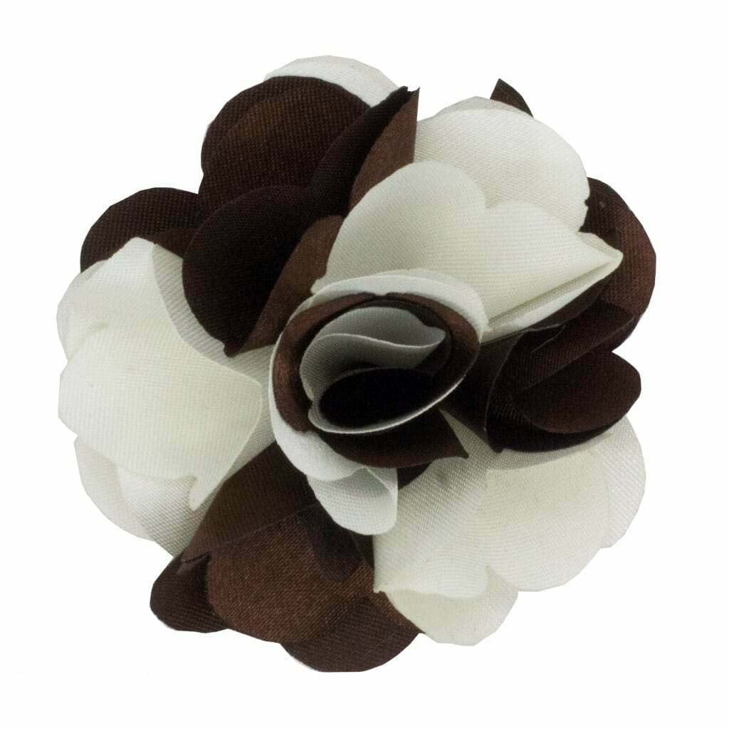 Vittorio Vico Mens Formal Two-Tone Flower Lapel Pin: Flower Pin Suit Accessories Pins for Suit or Tuxedo