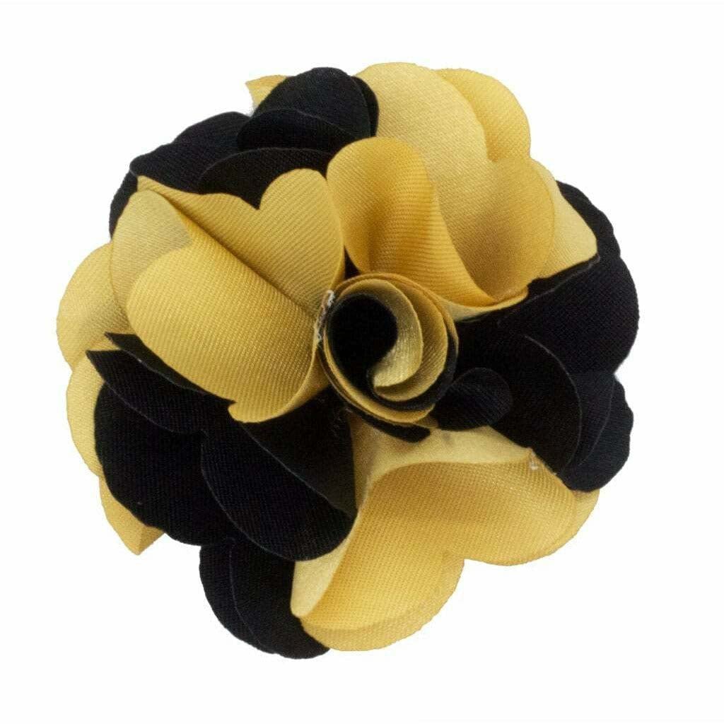 Vittorio Vico Mens Formal Two-Tone Flower Lapel Pin: Flower Pin Suit Accessories Pins for Suit or Tuxedo