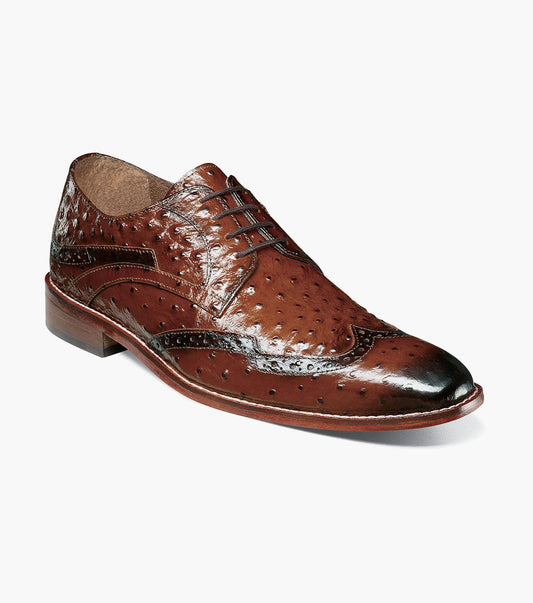 Stacy Adams GENNARO Cognac Wingtip Oxford