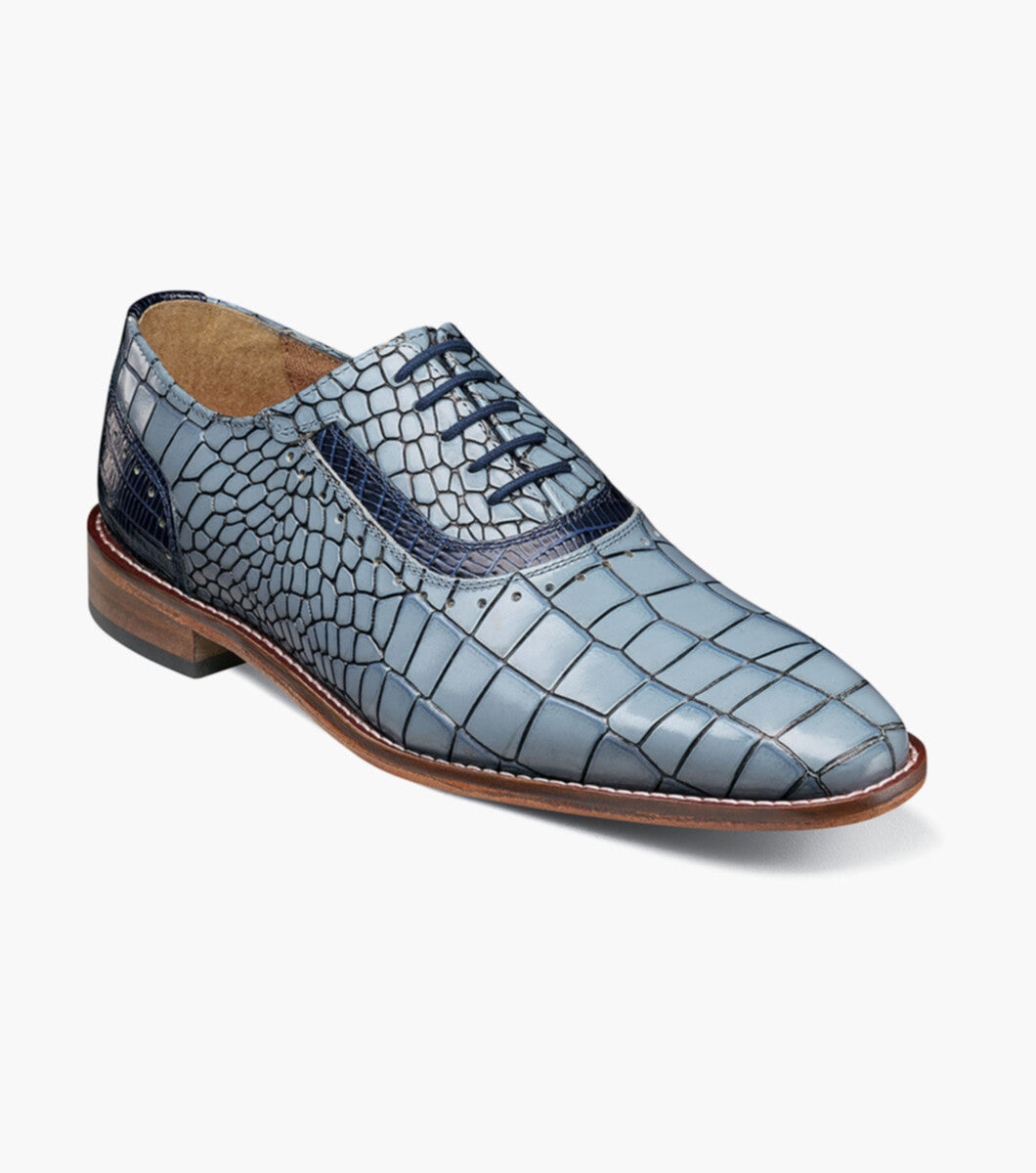 Stacy Adams RICCARDI Light Blue Multi Plain Toe Oxford