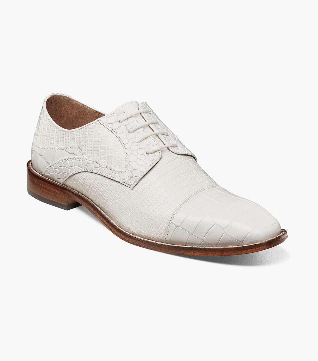 Stacy Adams TEDESCO White Cap Toe Oxford