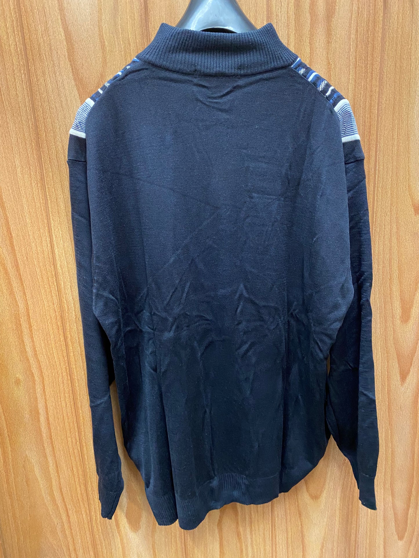 Stacy Adams 5316 Navy Geometric Print Sweater | Full Zip