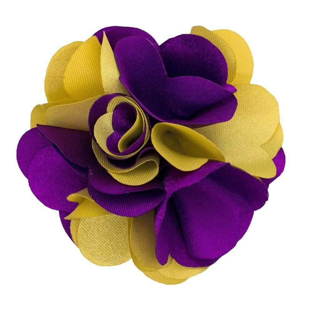 Vittorio Vico Mens Formal Two-Tone Flower Lapel Pin: Flower Pin Suit Accessories Pins for Suit or Tuxedo