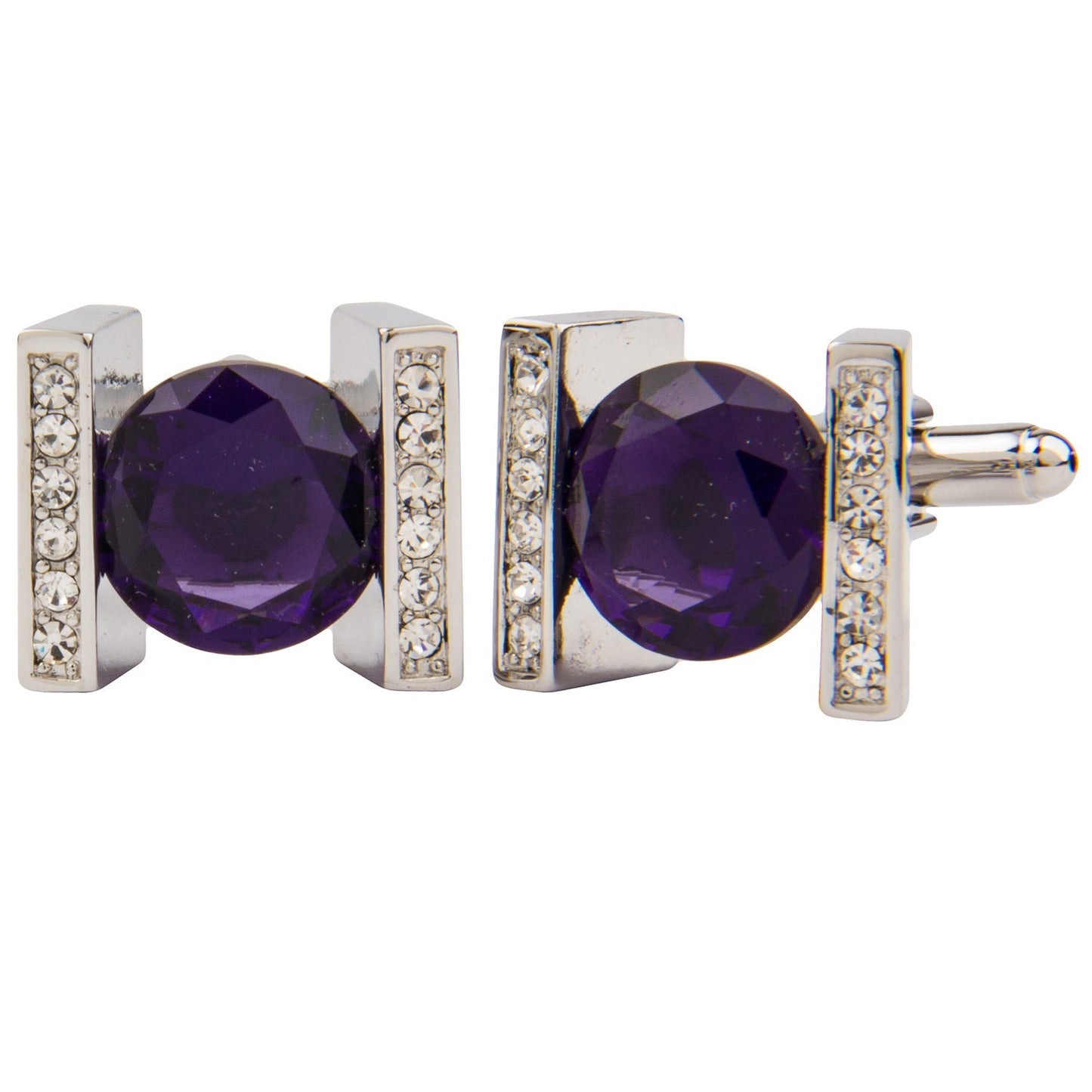 Vittorio Vico Colored Crystal Princess Cut Cufflinks (CL14XX Series)