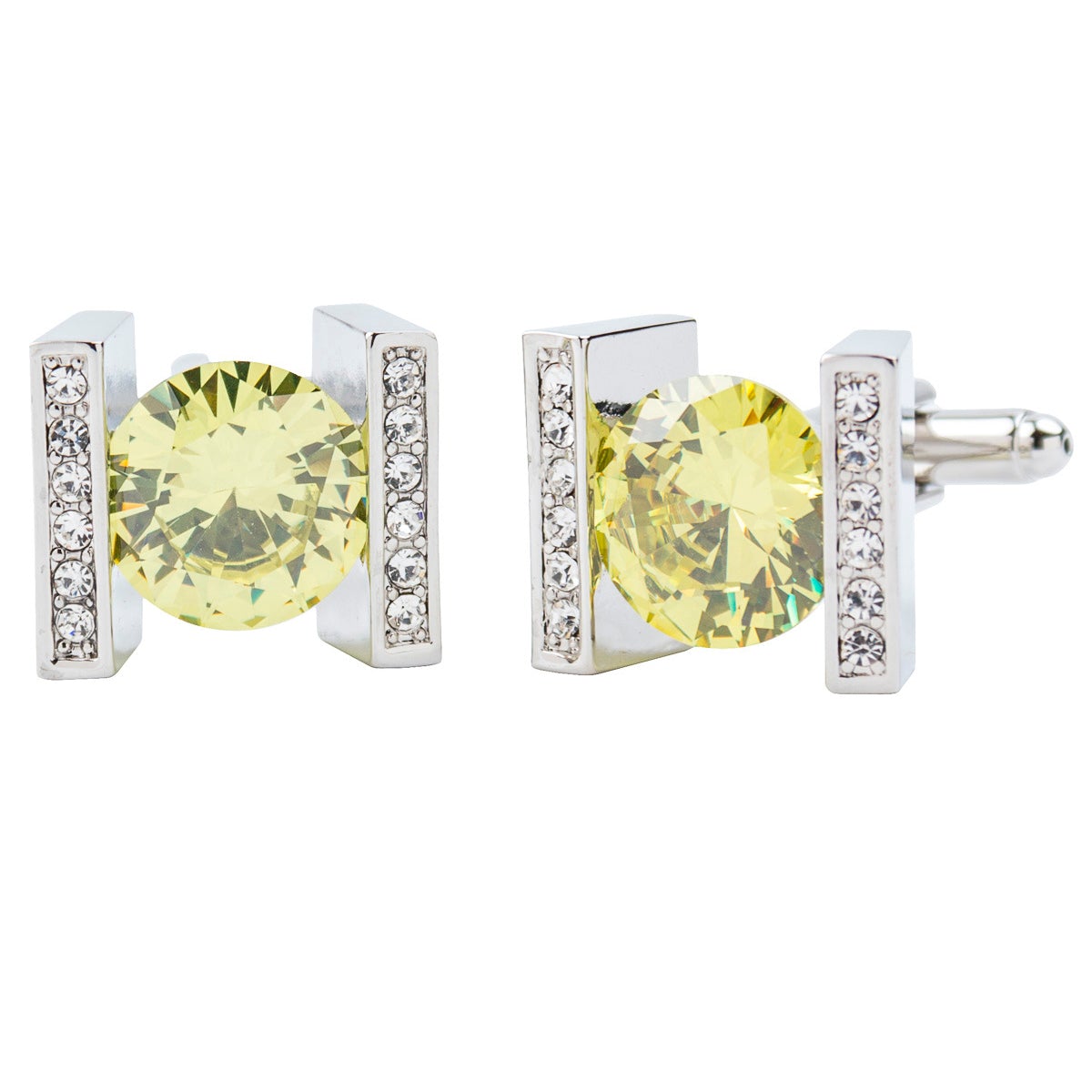 Vittorio Vico Colored Crystal Princess Cut Cufflinks (CL14XX Series)