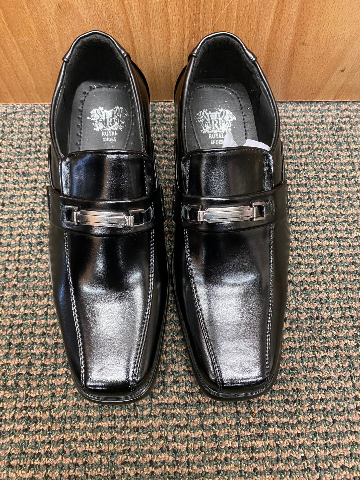 Royal Shoes J407 Men’s Black Slip-on Dress Shoes