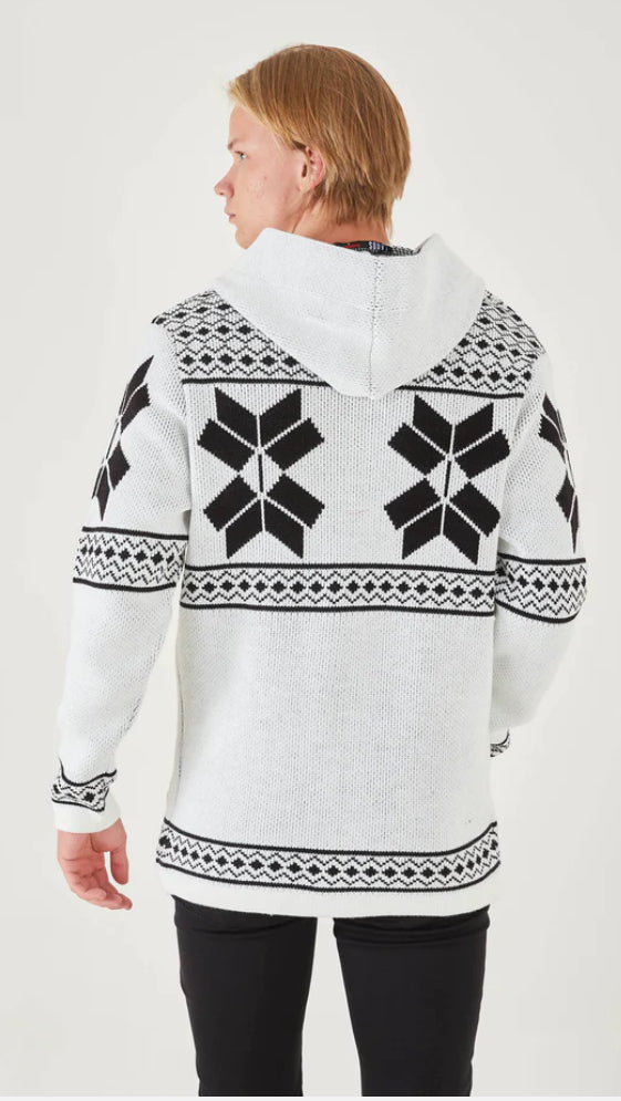 Lagos Red Exclusive Men's White Patch Long Sweaters | Hoodie LS83