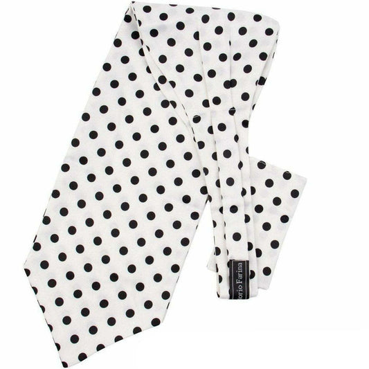 Vittorio Farina Polka Dot Ascot & Pocket Square