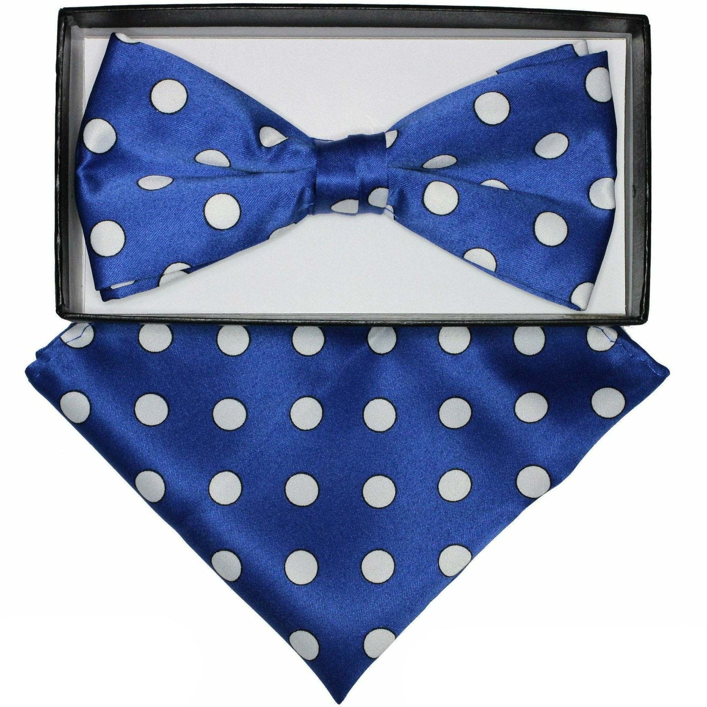 Vittorio Farina Polka Dot Bow Tie & Pocket Square by Classy Cufflink