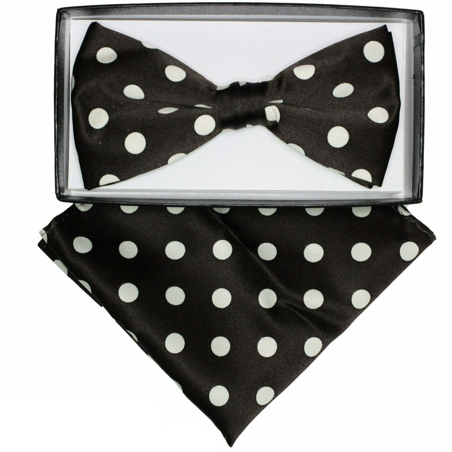 Vittorio Farina Polka Dot Bow Tie & Pocket Square by Classy Cufflink