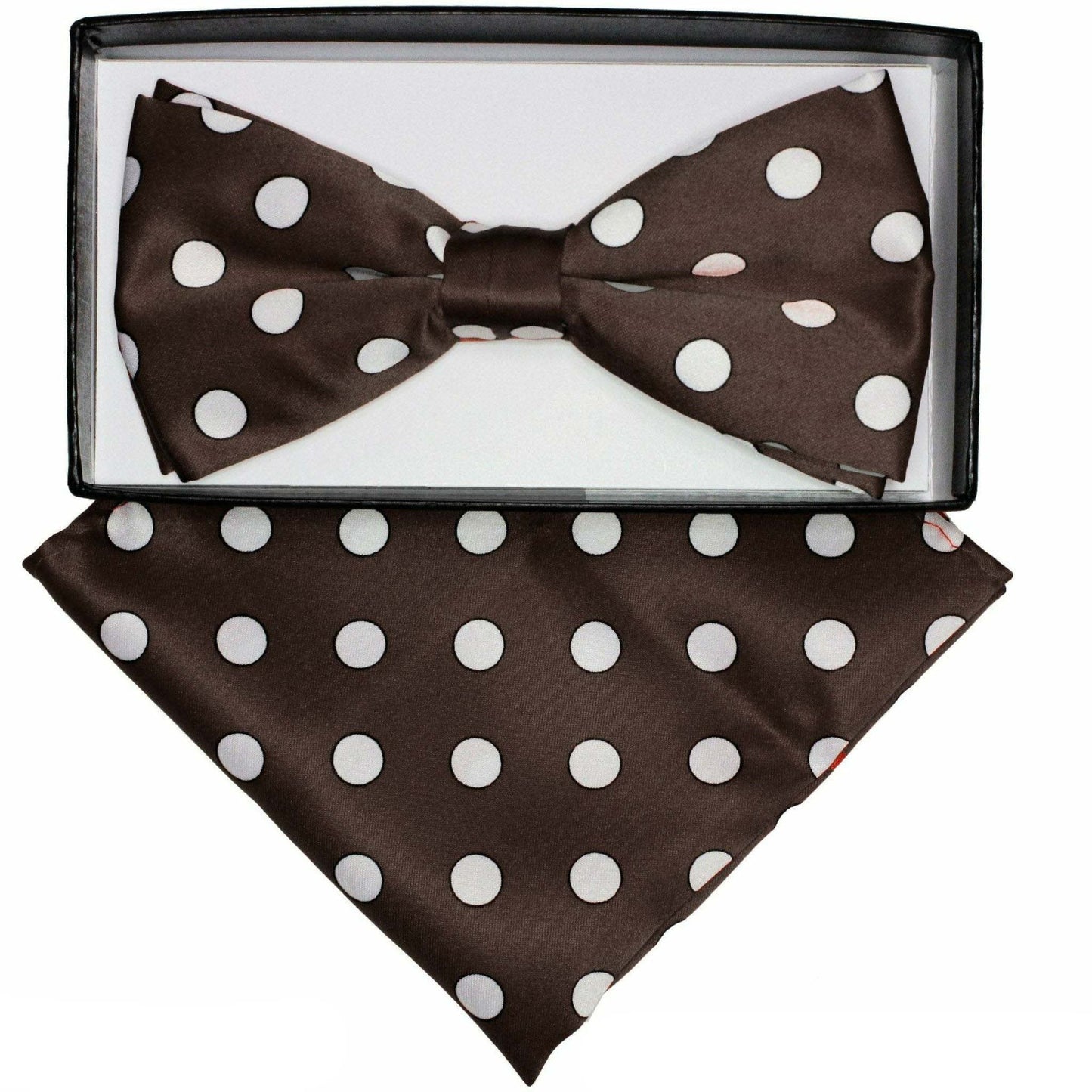 Vittorio Farina Polka Dot Bow Tie & Pocket Square by Classy Cufflink