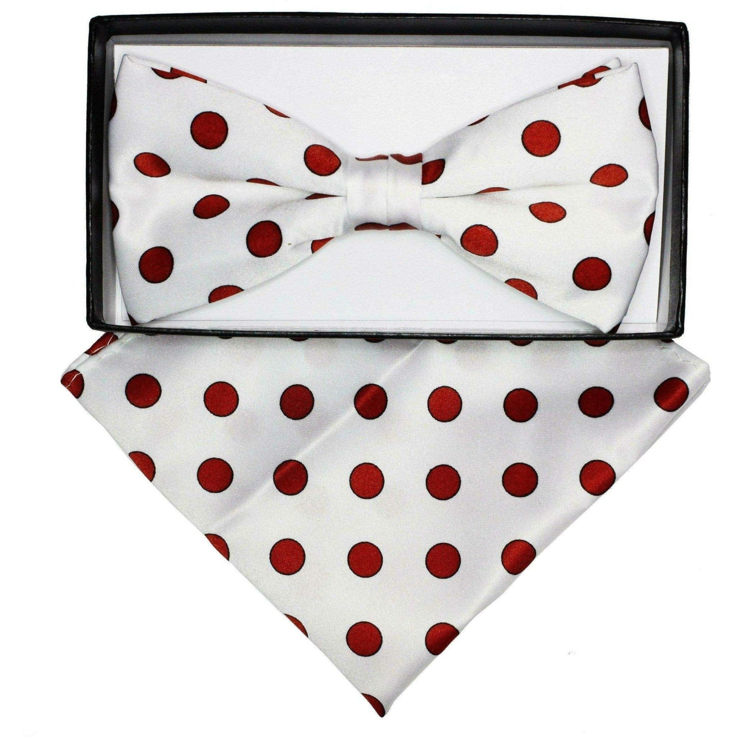 Vittorio Farina Polka Dot Bow Tie & Pocket Square by Classy Cufflink