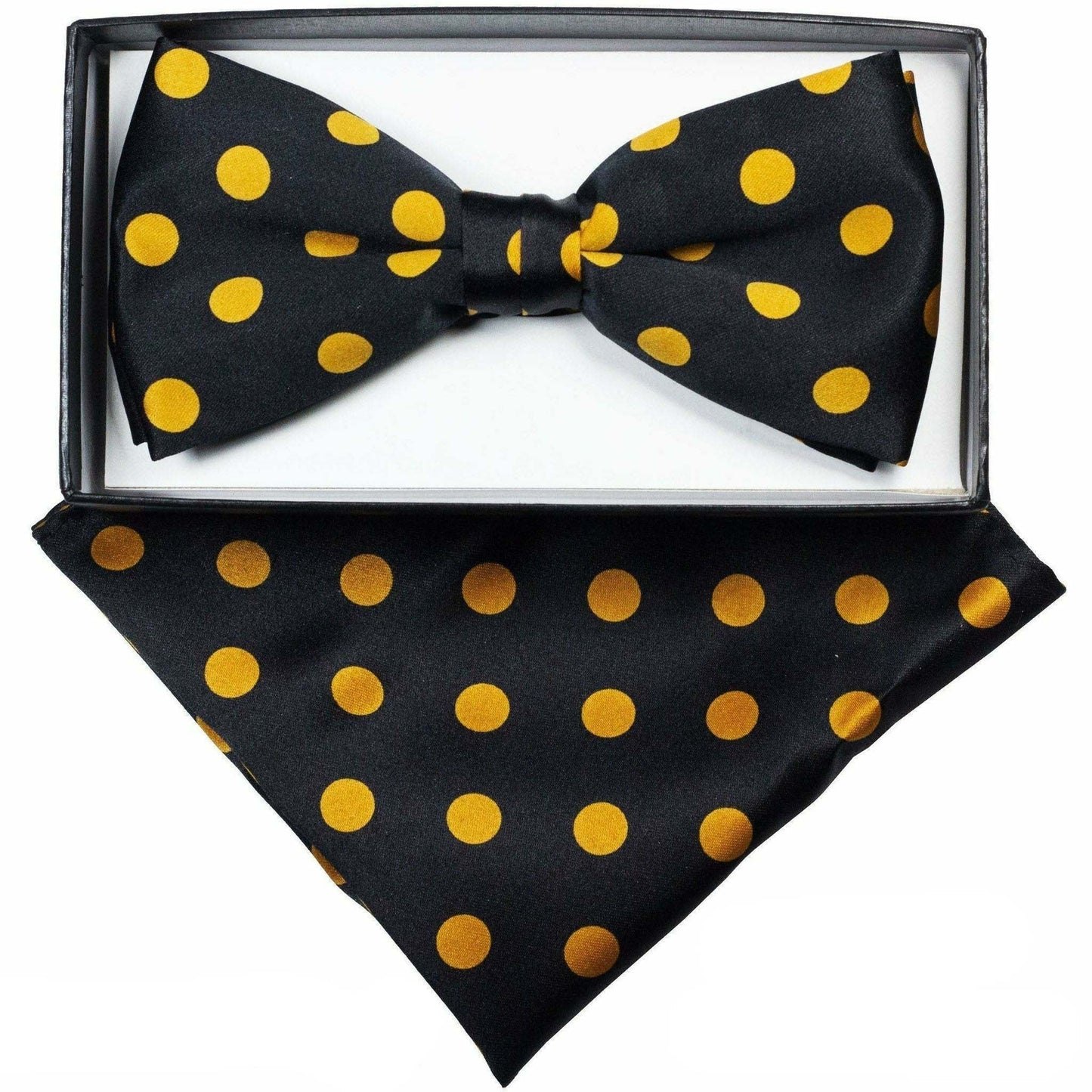 Vittorio Farina Polka Dot Bow Tie & Pocket Square by Classy Cufflink