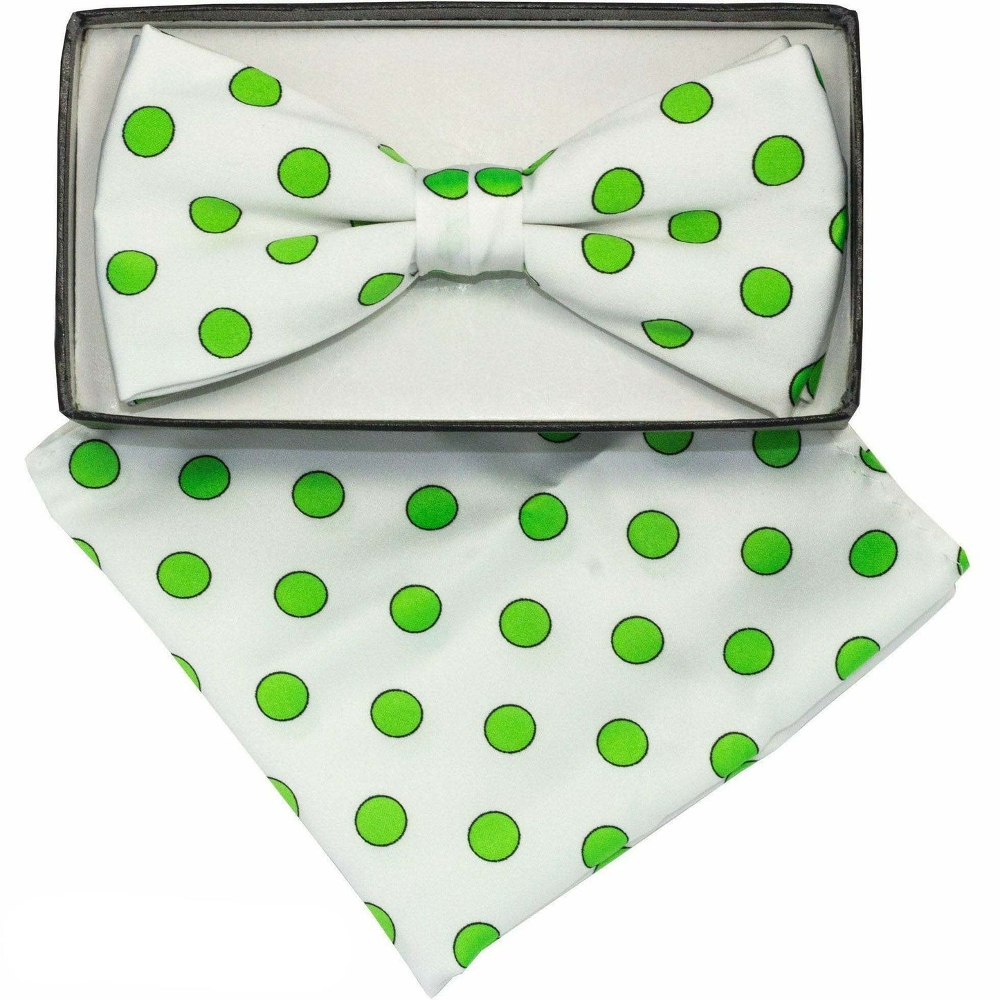 Vittorio Farina Polka Dot Bow Tie & Pocket Square by Classy Cufflink