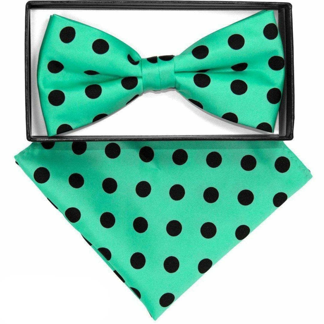 Vittorio Farina Polka Dot Bow Tie & Pocket Square by Classy Cufflink