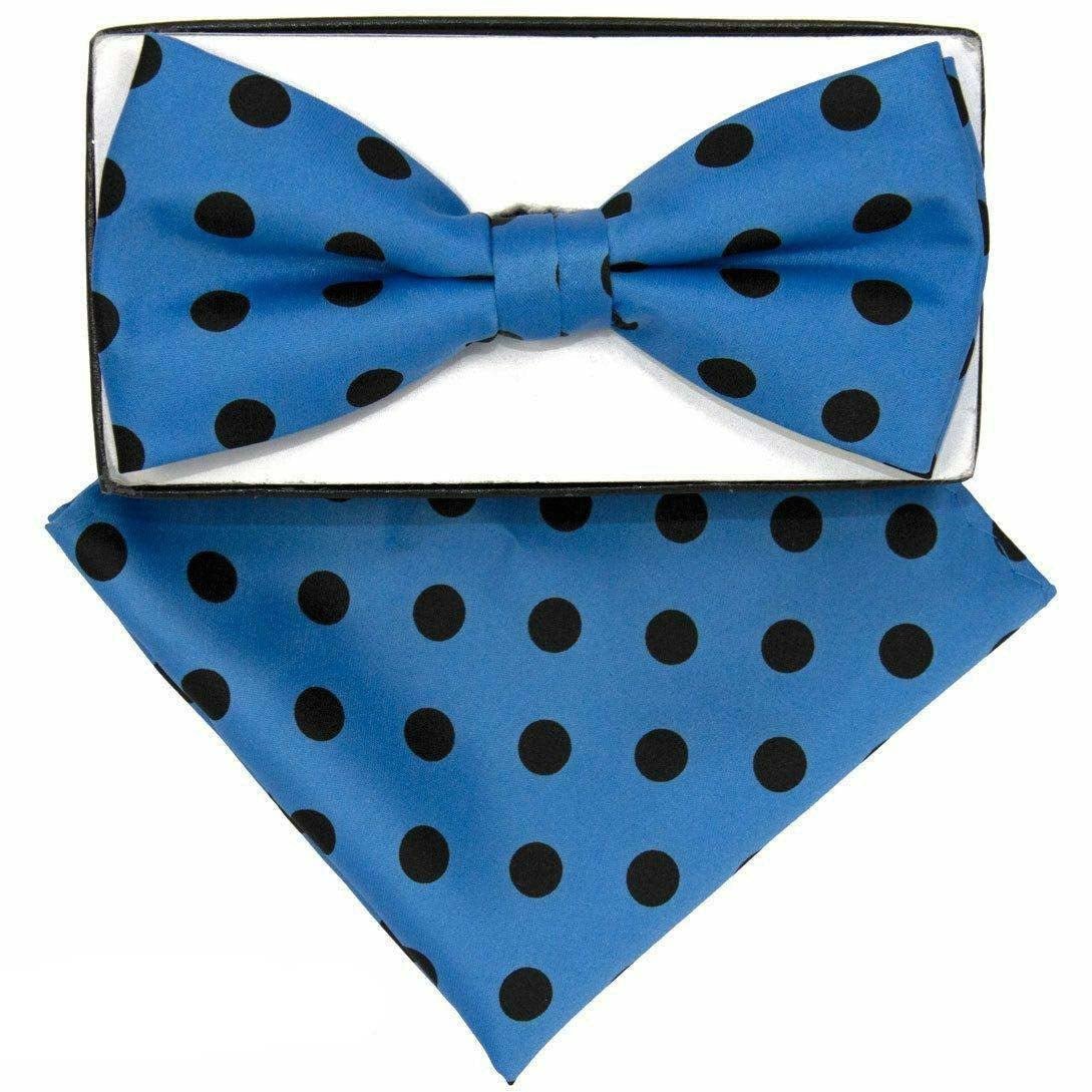 Vittorio Farina Polka Dot Bow Tie & Pocket Square by Classy Cufflink