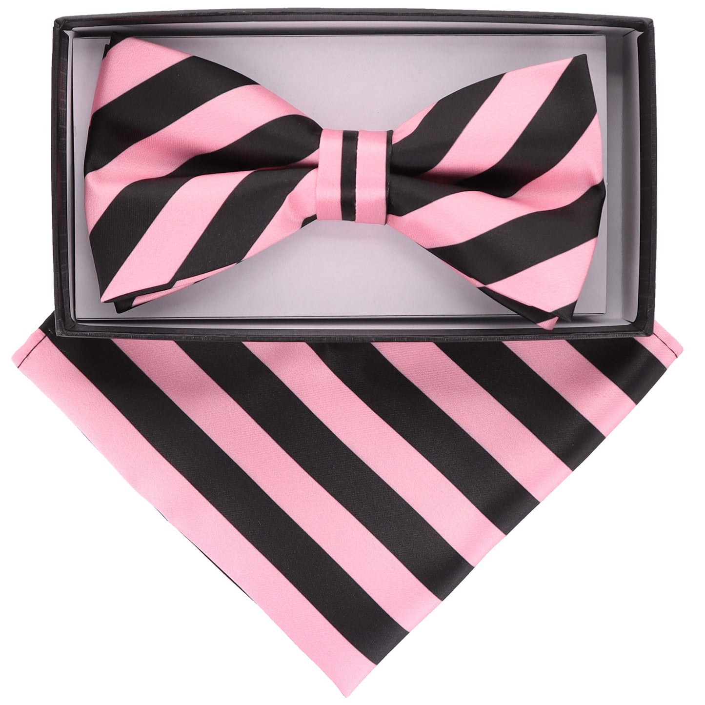 Vittorio Farina Striped Bow Tie & Pocket Square