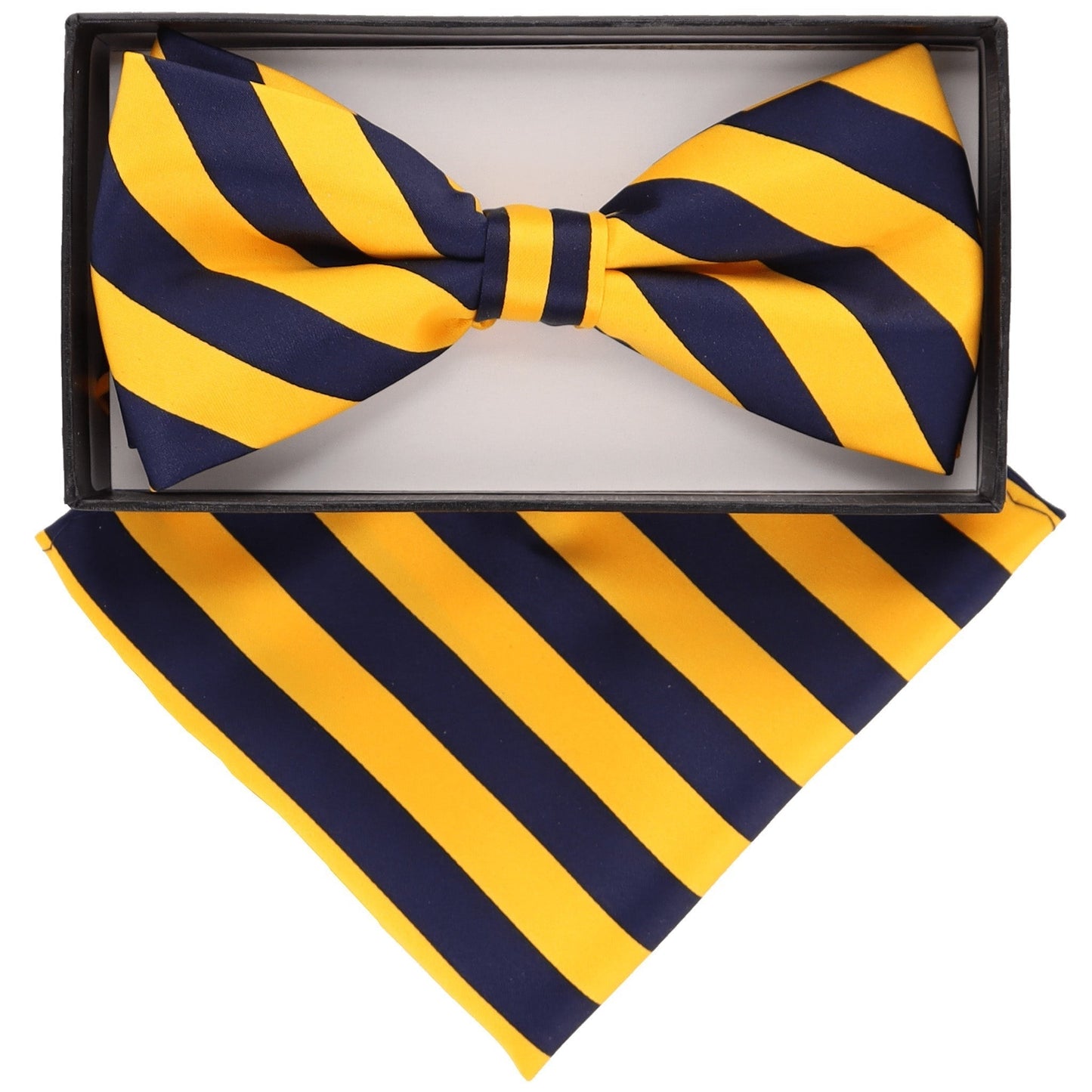 Vittorio Farina Striped Bow Tie & Pocket Square