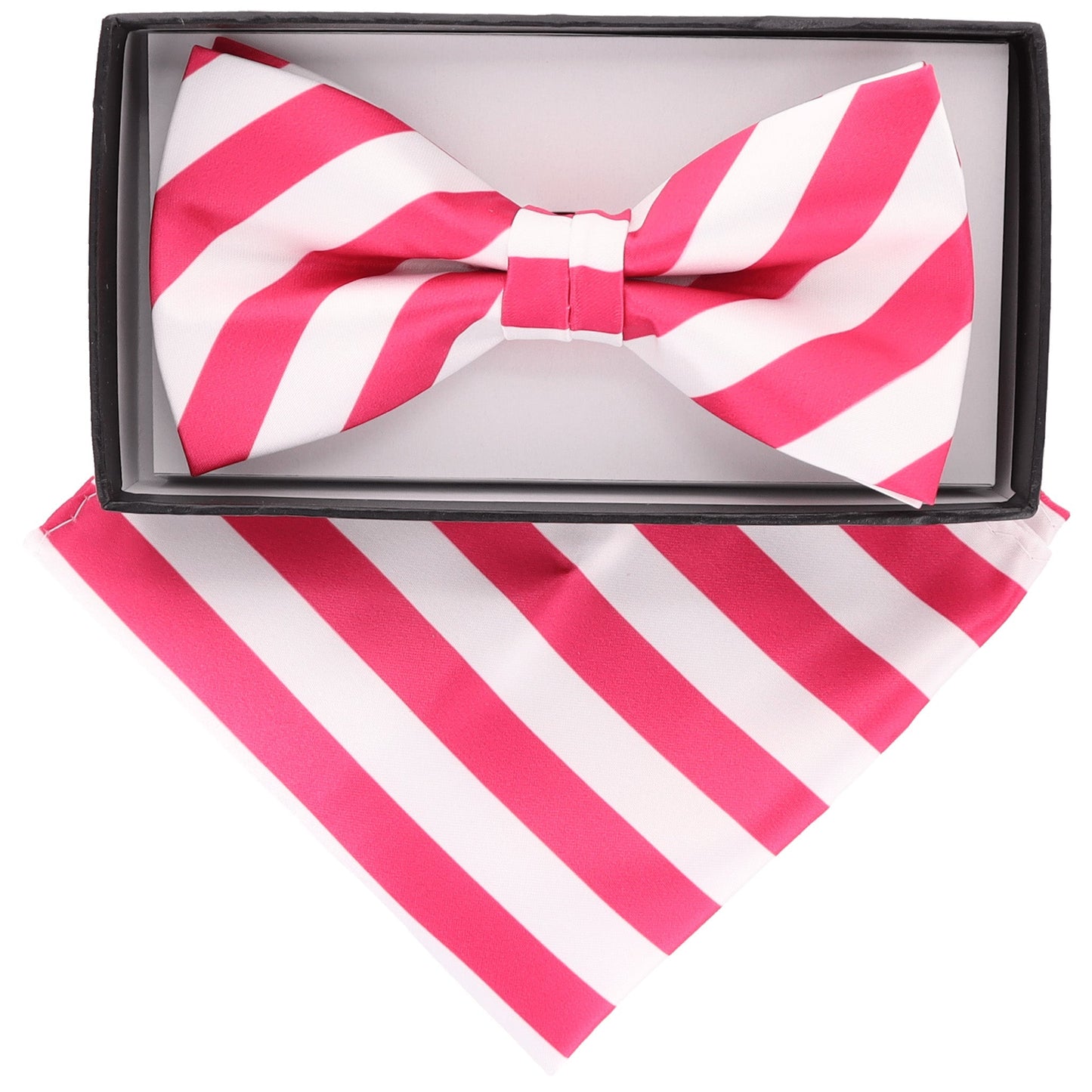 Vittorio Farina Striped Bow Tie & Pocket Square