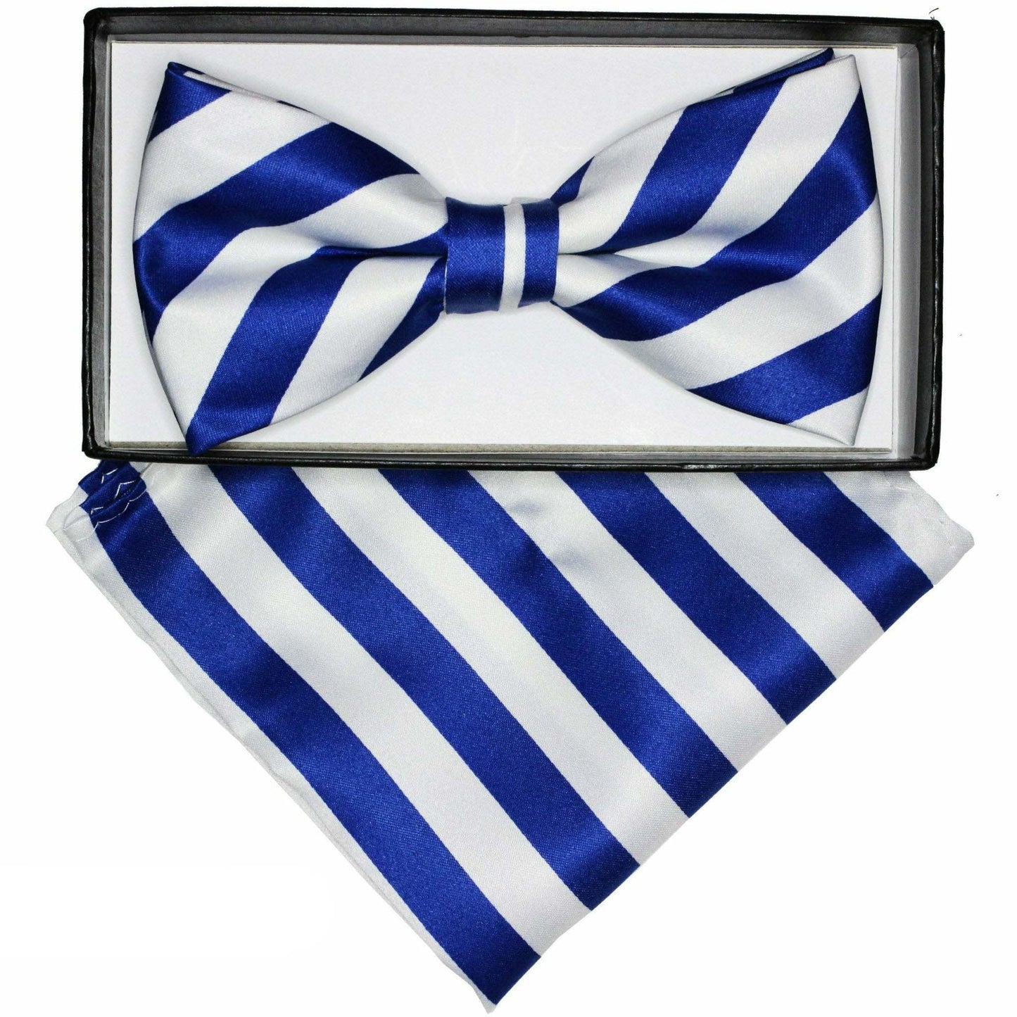 Vittorio Farina Striped Bow Tie & Pocket Square