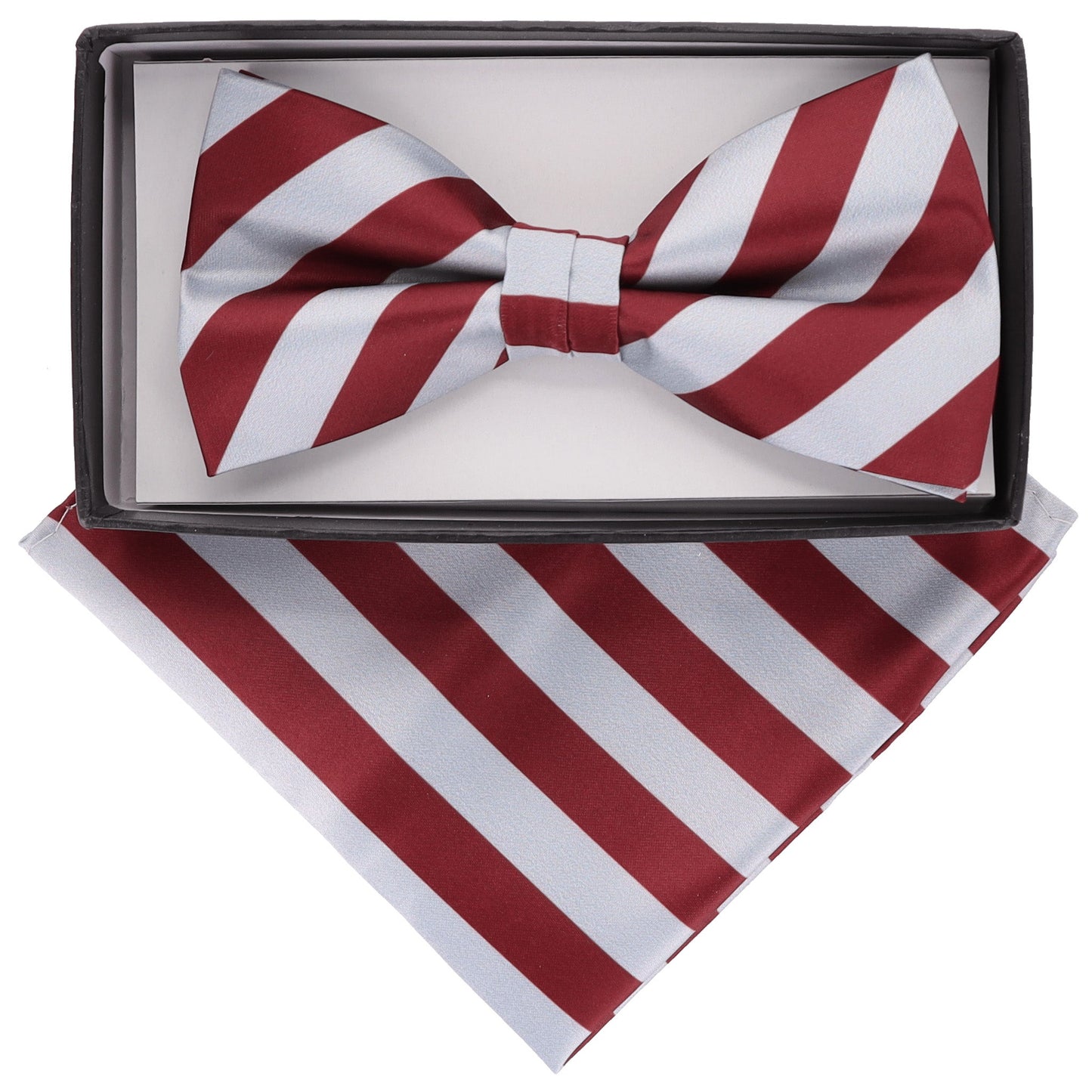 Vittorio Farina Striped Bow Tie & Pocket Square