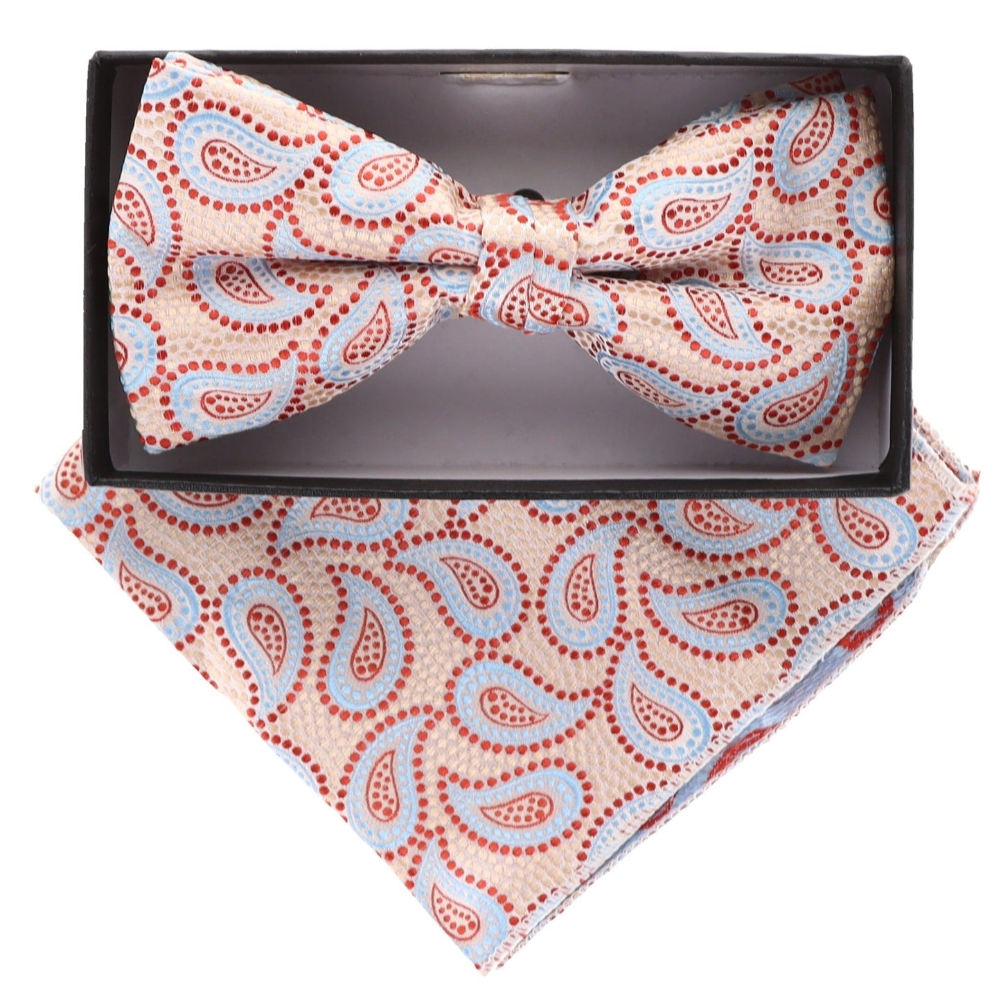 Vittorio Farina Paisley Designer Bow Tie & Pocket Square