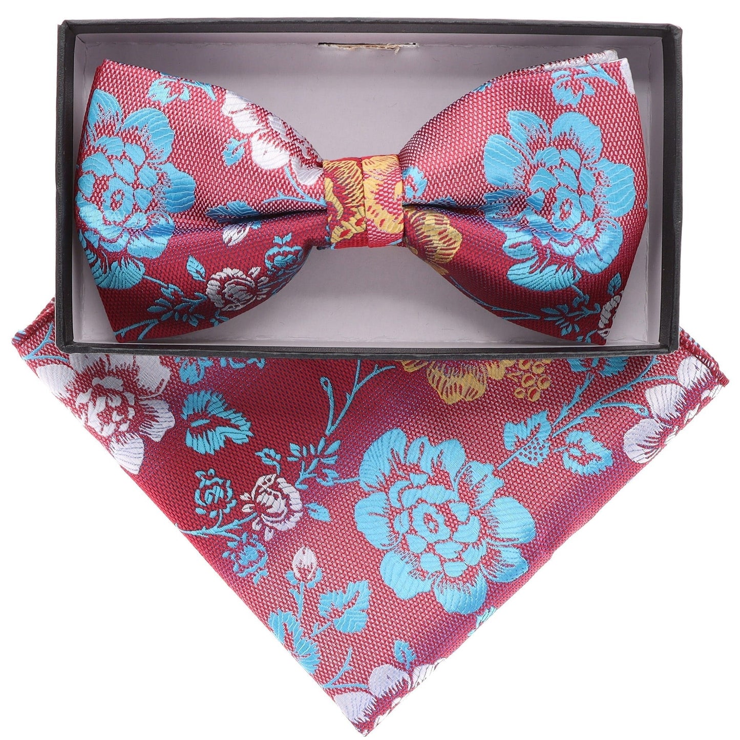 Vittorio Farina Floral Designer Bow Tie & Pocket Square