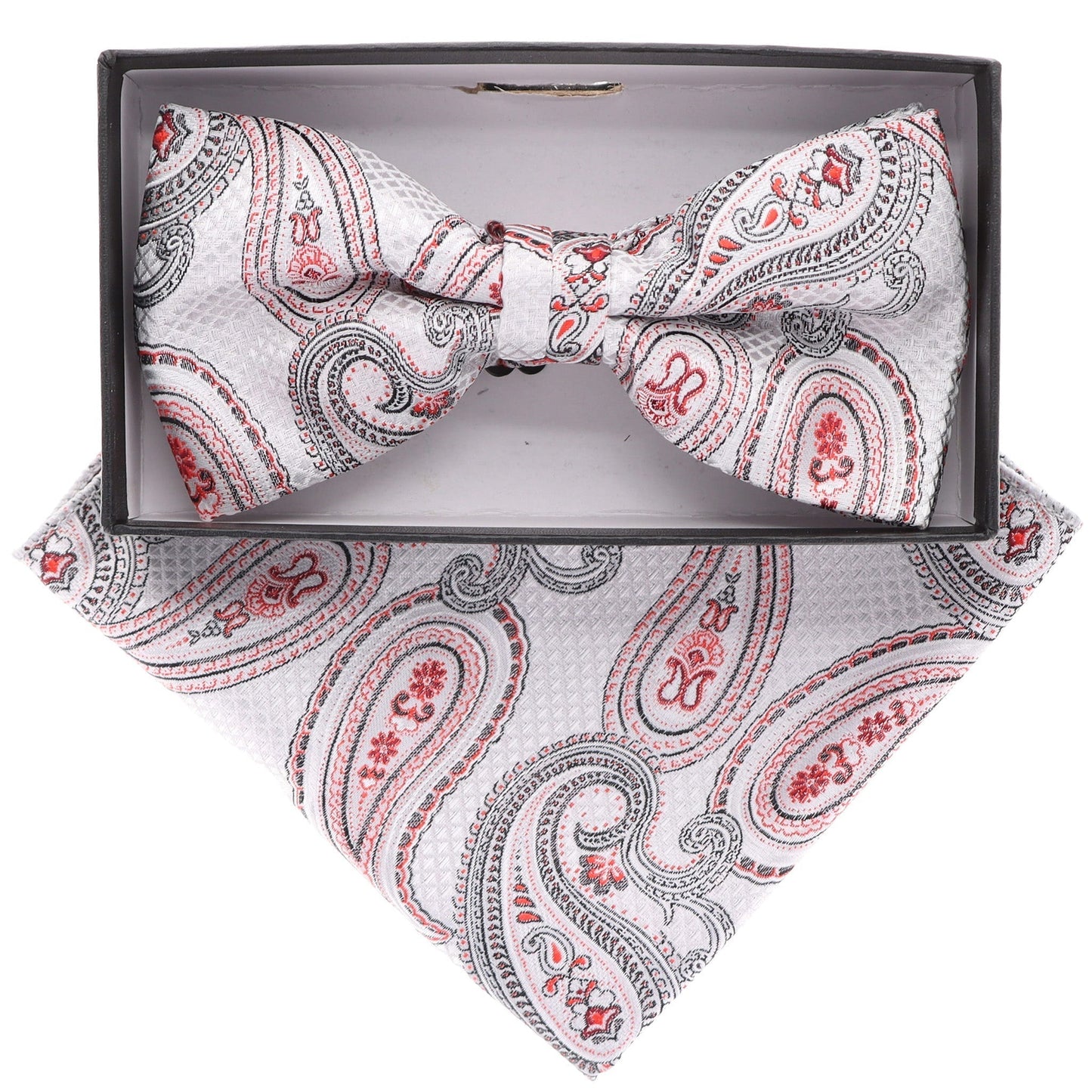 Vittorio Farina Paisley Designer Bow Tie & Pocket Square