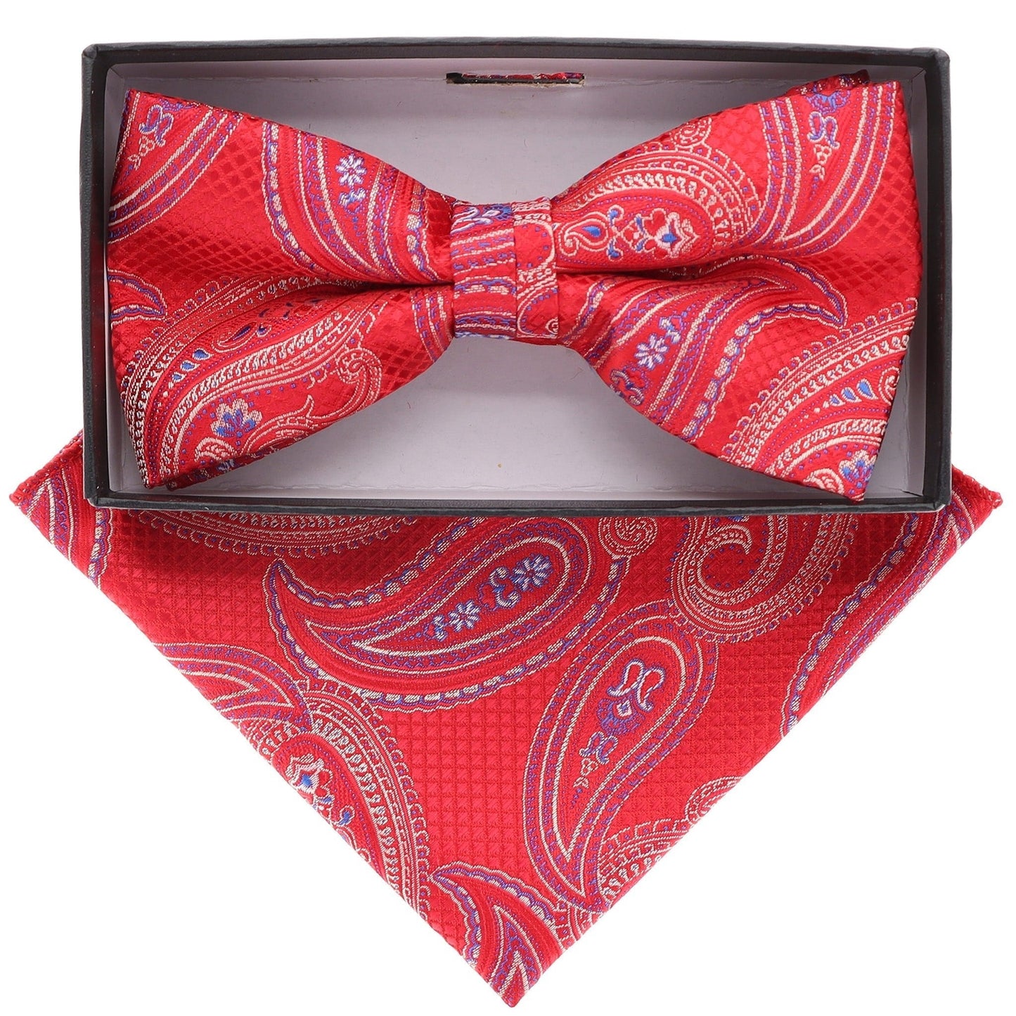 Vittorio Farina Paisley Designer Bow Tie & Pocket Square