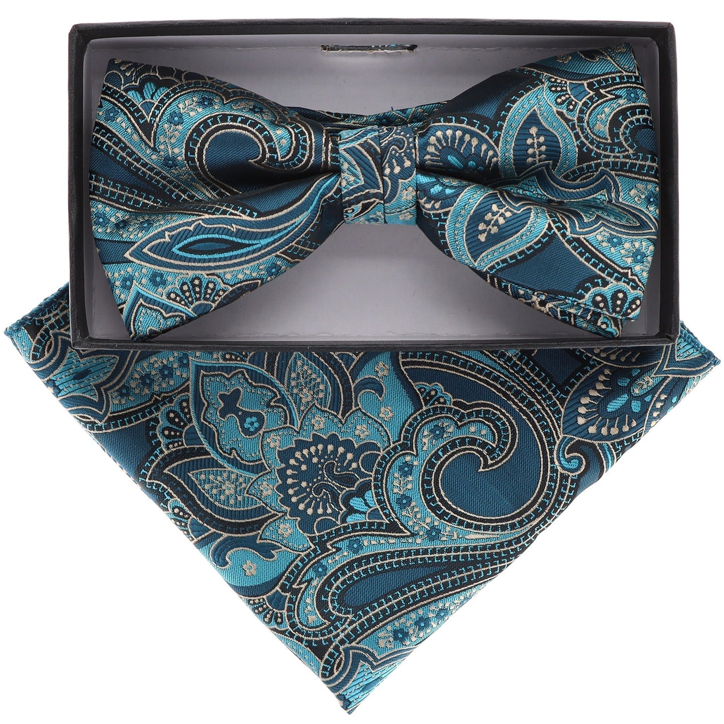 Vittorio Farina Paisley Designer Bow Tie & Pocket Square