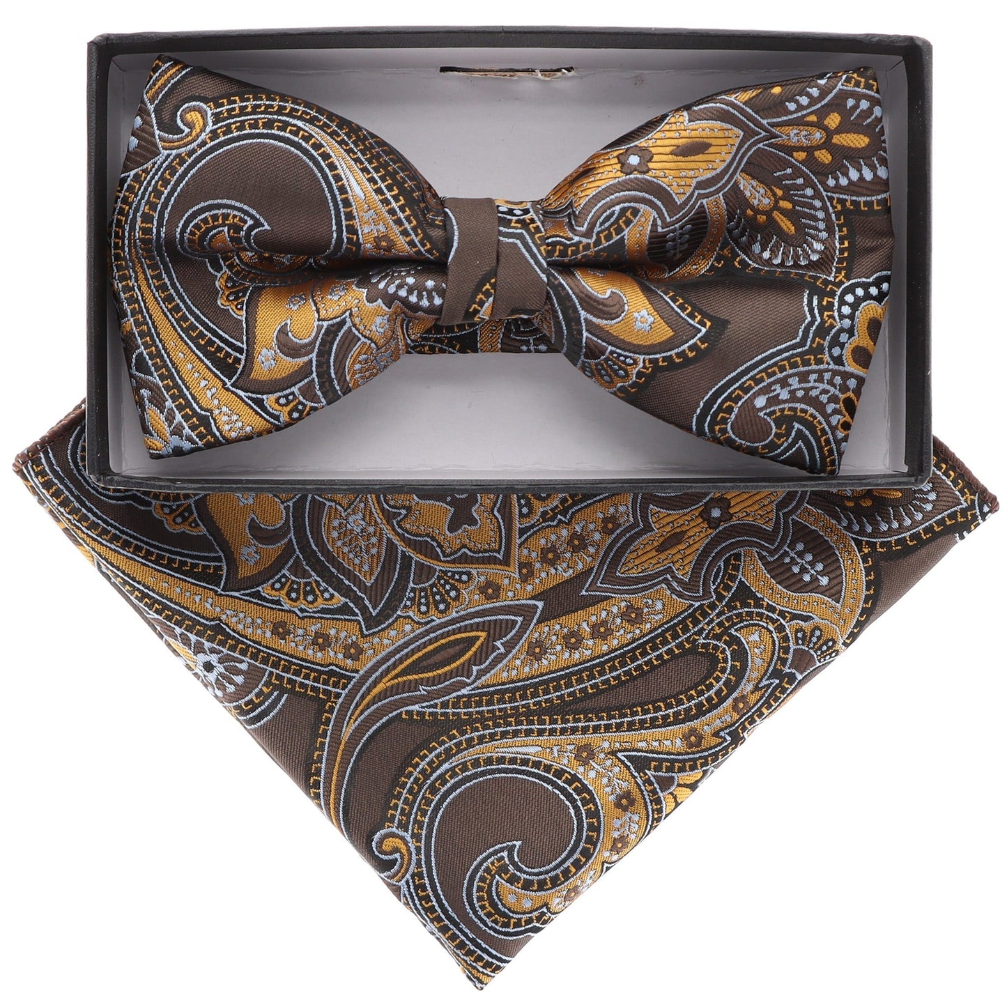 Vittorio Farina Paisley Designer Bow Tie & Pocket Square