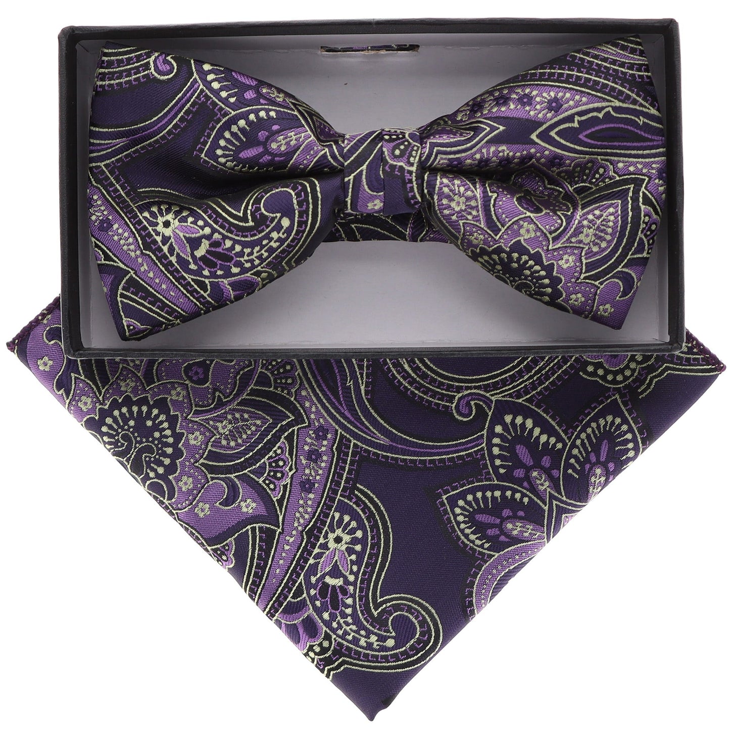 Vittorio Farina Paisley Designer Bow Tie & Pocket Square