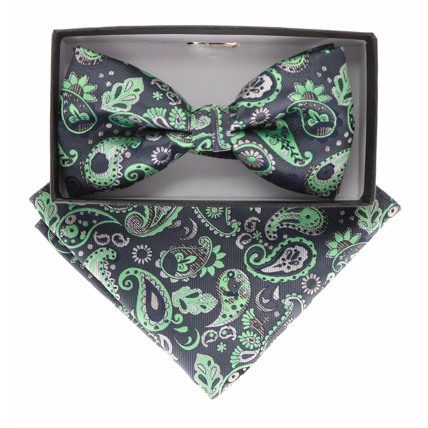 Vittorio Farina Paisley Designer Bow Tie & Pocket Square