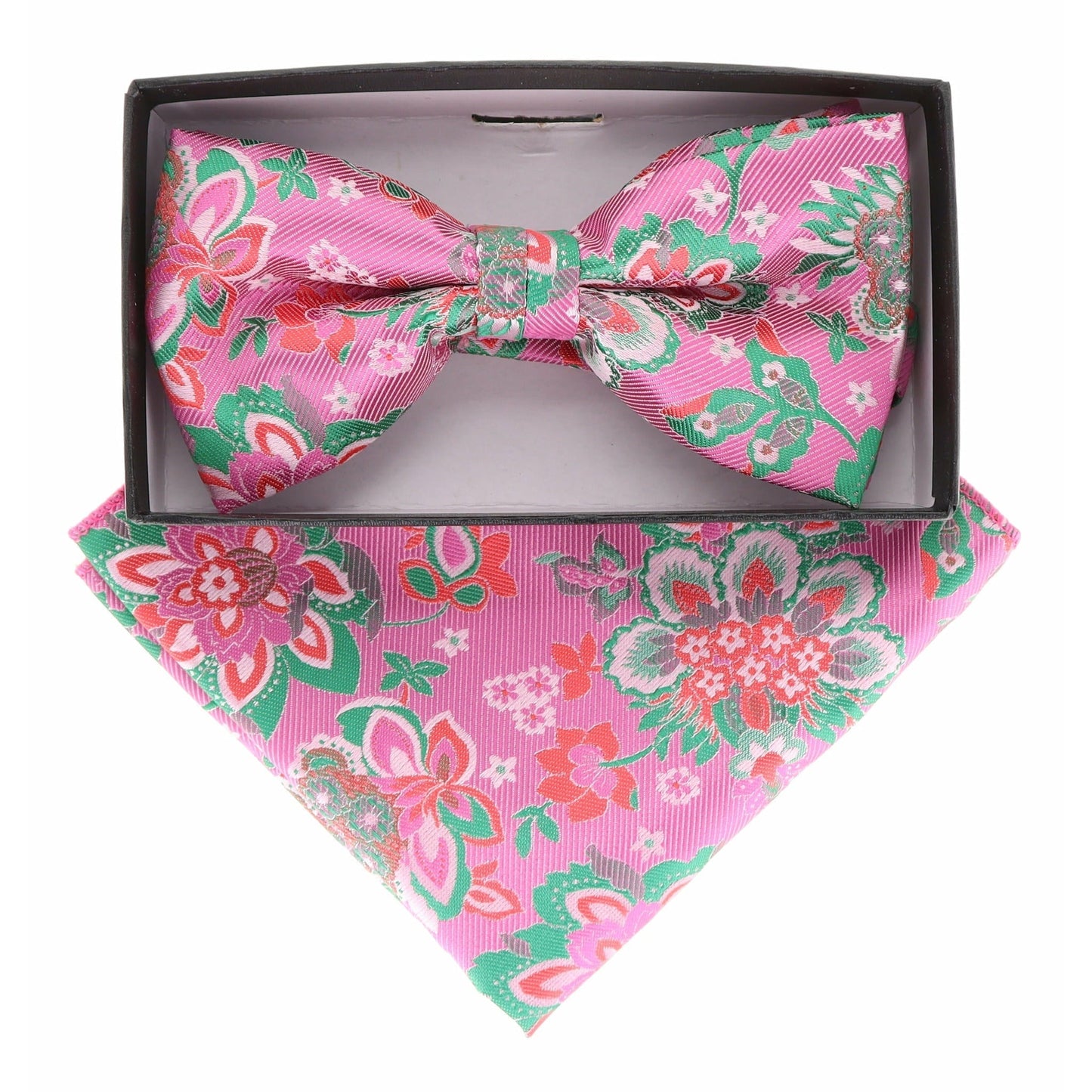 Vittorio Farina Floral Designer Bow Tie & Pocket Square