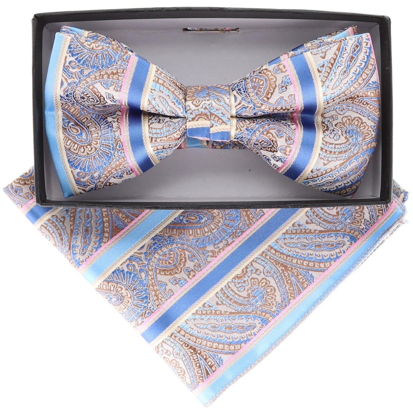 Vittorio Farina Paisley Designer Bow Tie & Pocket Square