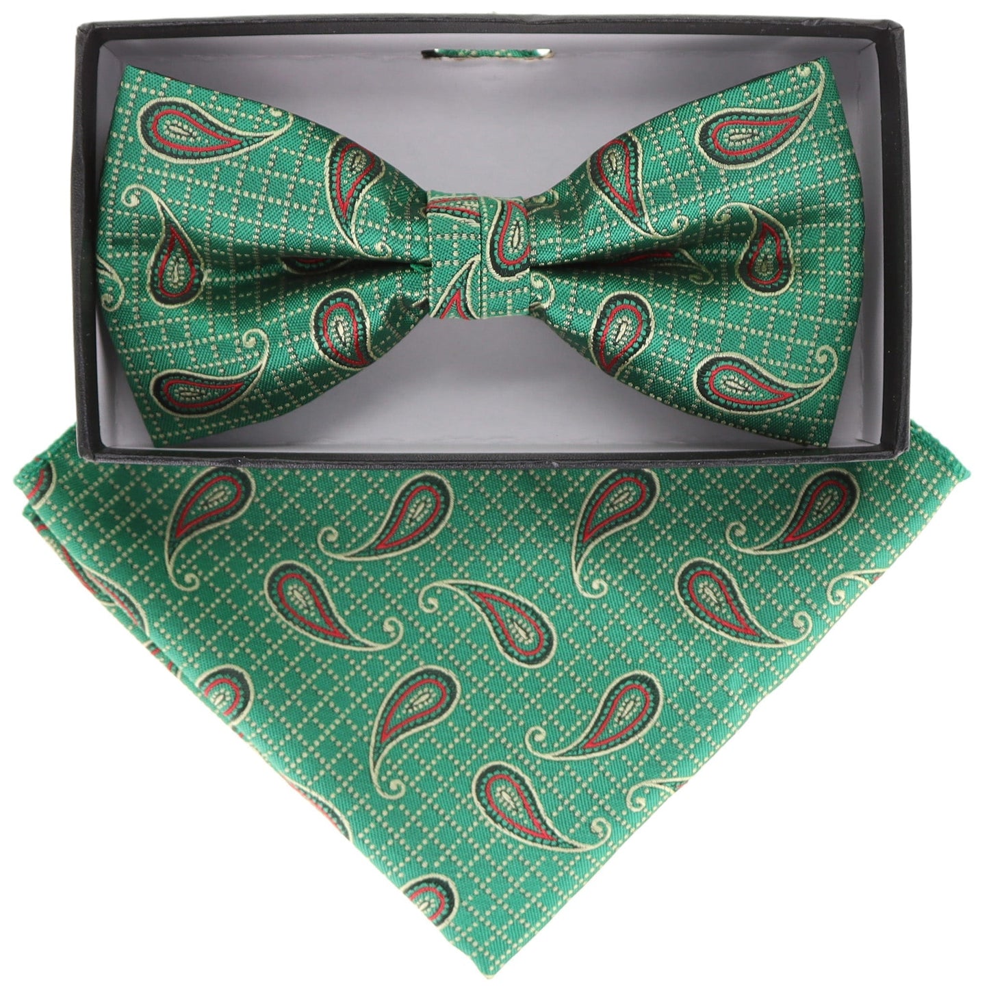 Vittorio Farina Paisley Designer Bow Tie & Pocket Square