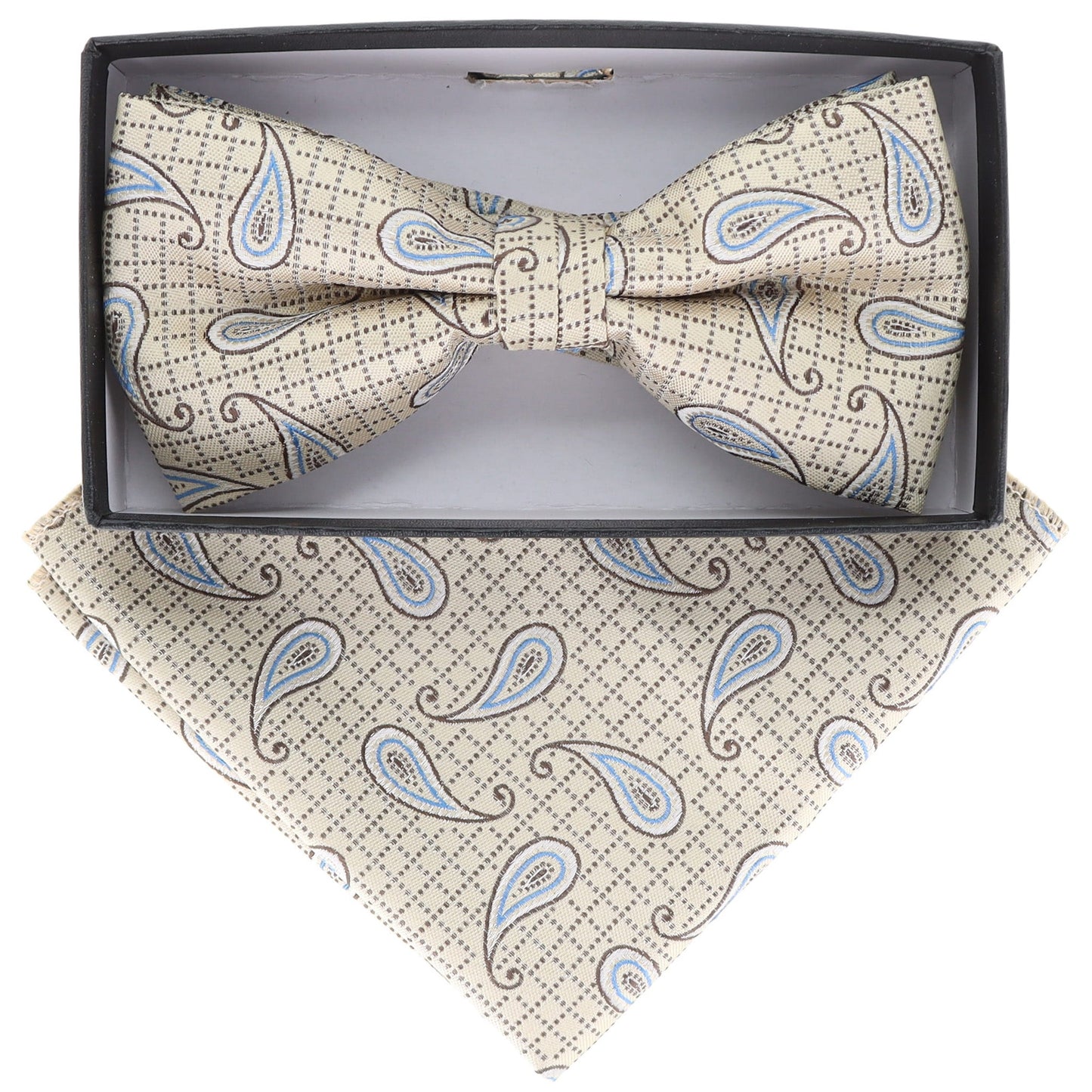 Vittorio Farina Paisley Designer Bow Tie & Pocket Square