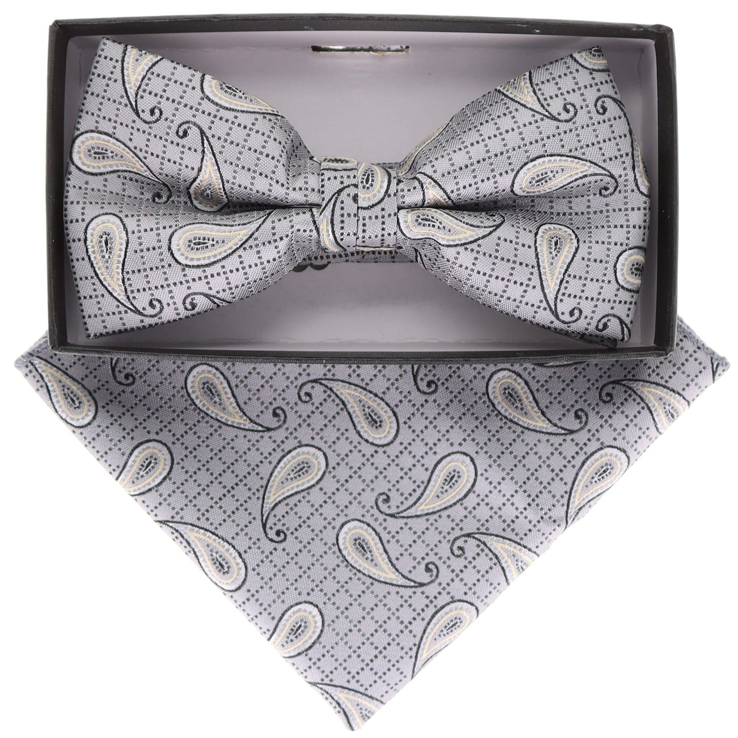 Vittorio Farina Paisley Designer Bow Tie & Pocket Square