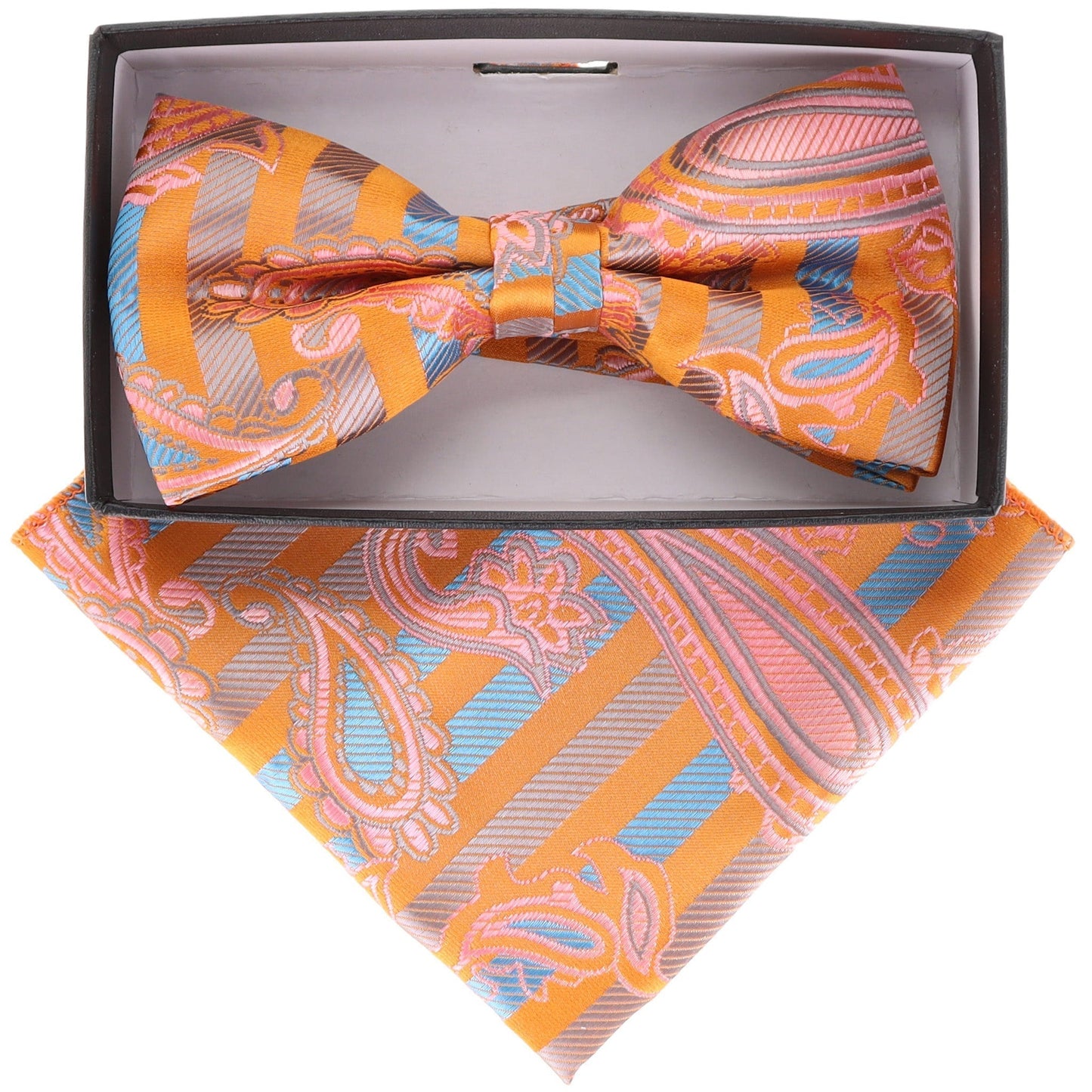 Vittorio Farina Paisley Designer Bow Tie & Pocket Square