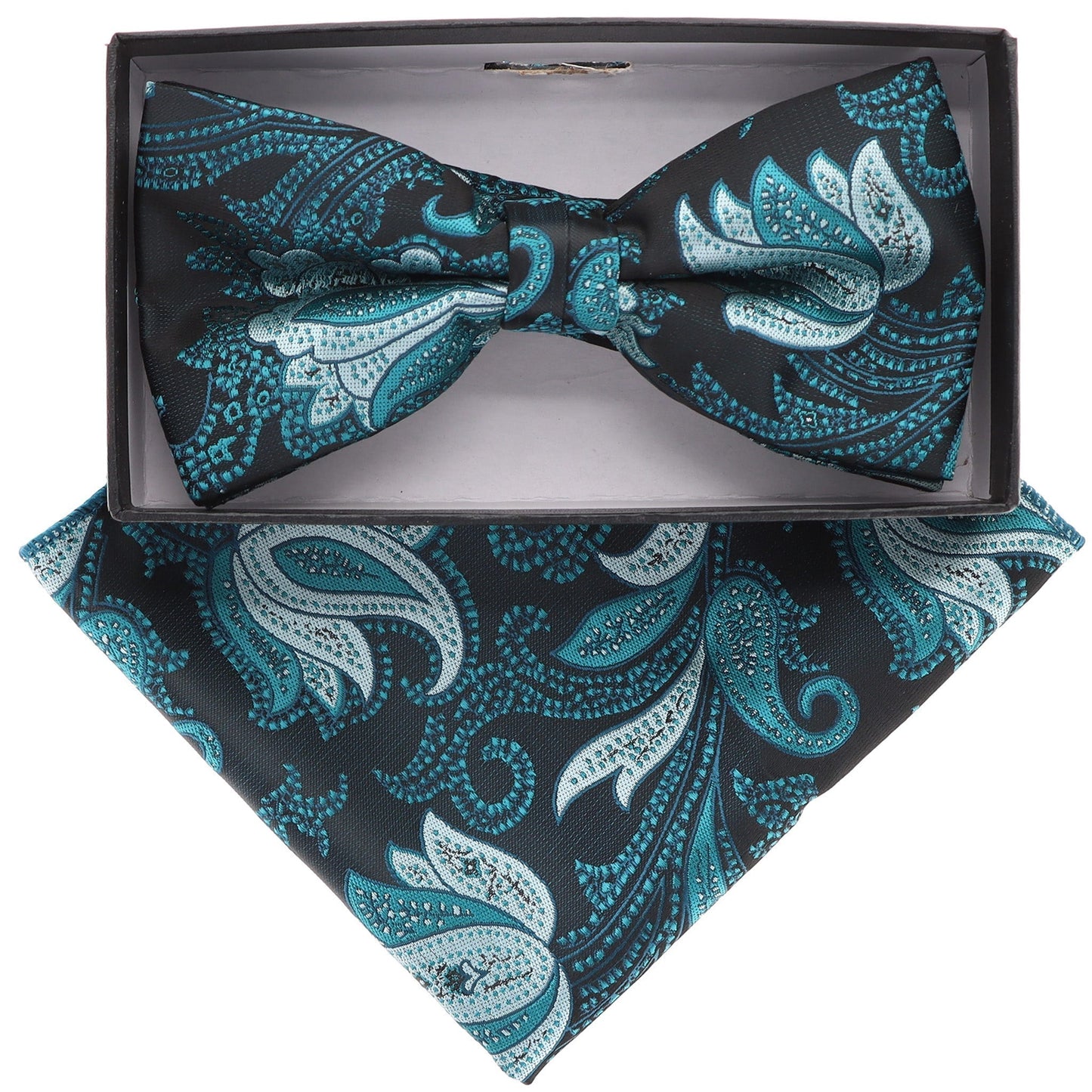 Vittorio Farina Floral Designer Bow Tie & Pocket Square