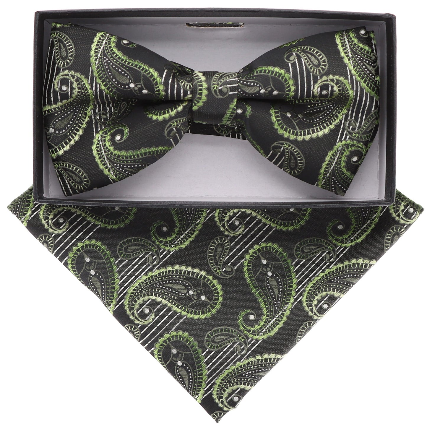 Vittorio Farina Paisley Designer Bow Tie & Pocket Square