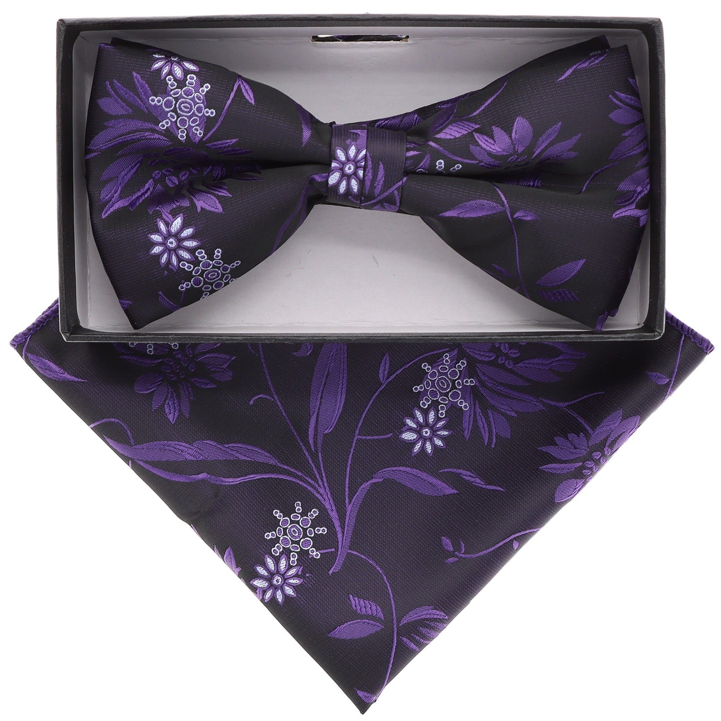 Vittorio Farina Floral Designer Bow Tie & Pocket Square